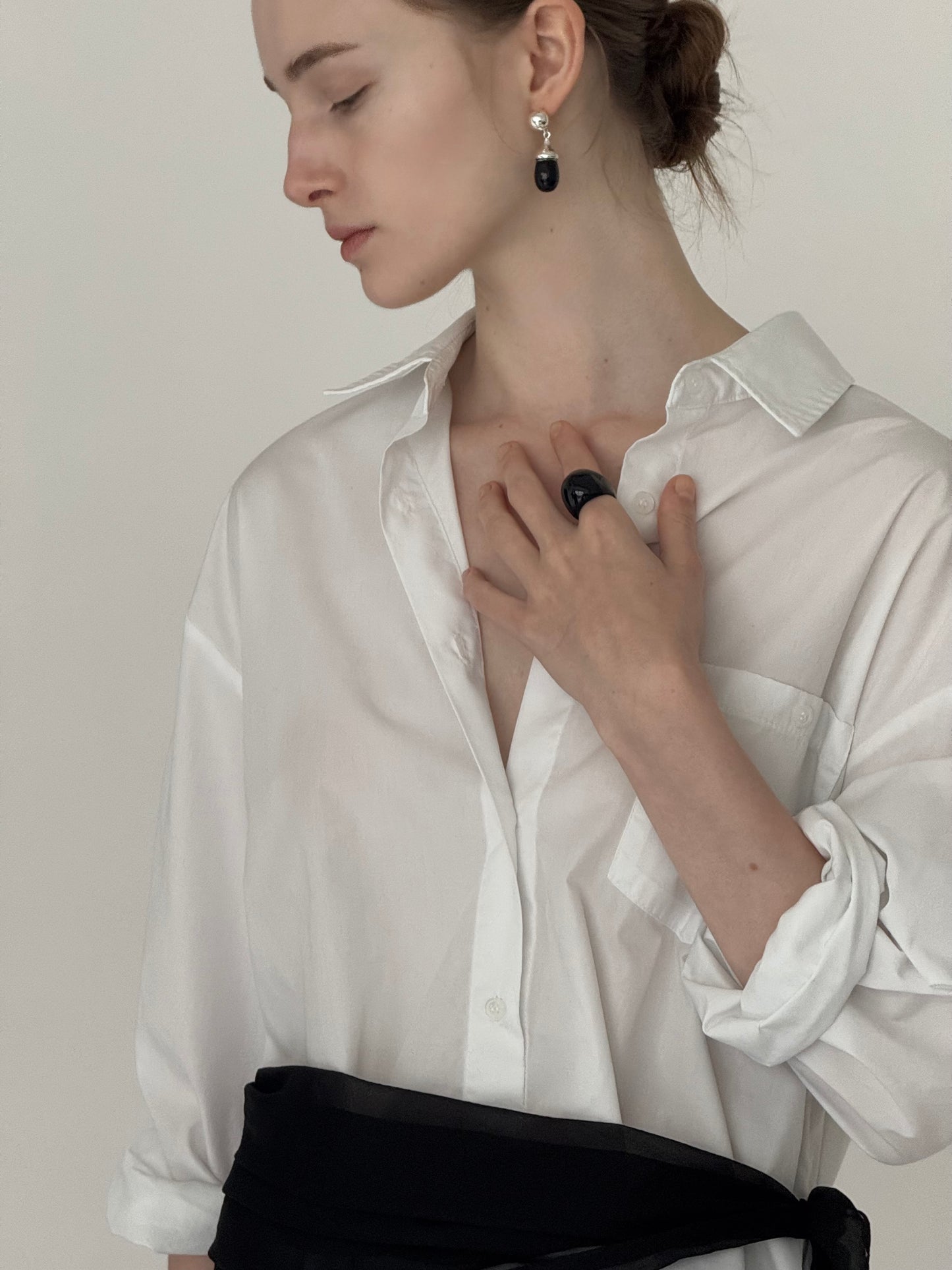 drop onyx earring