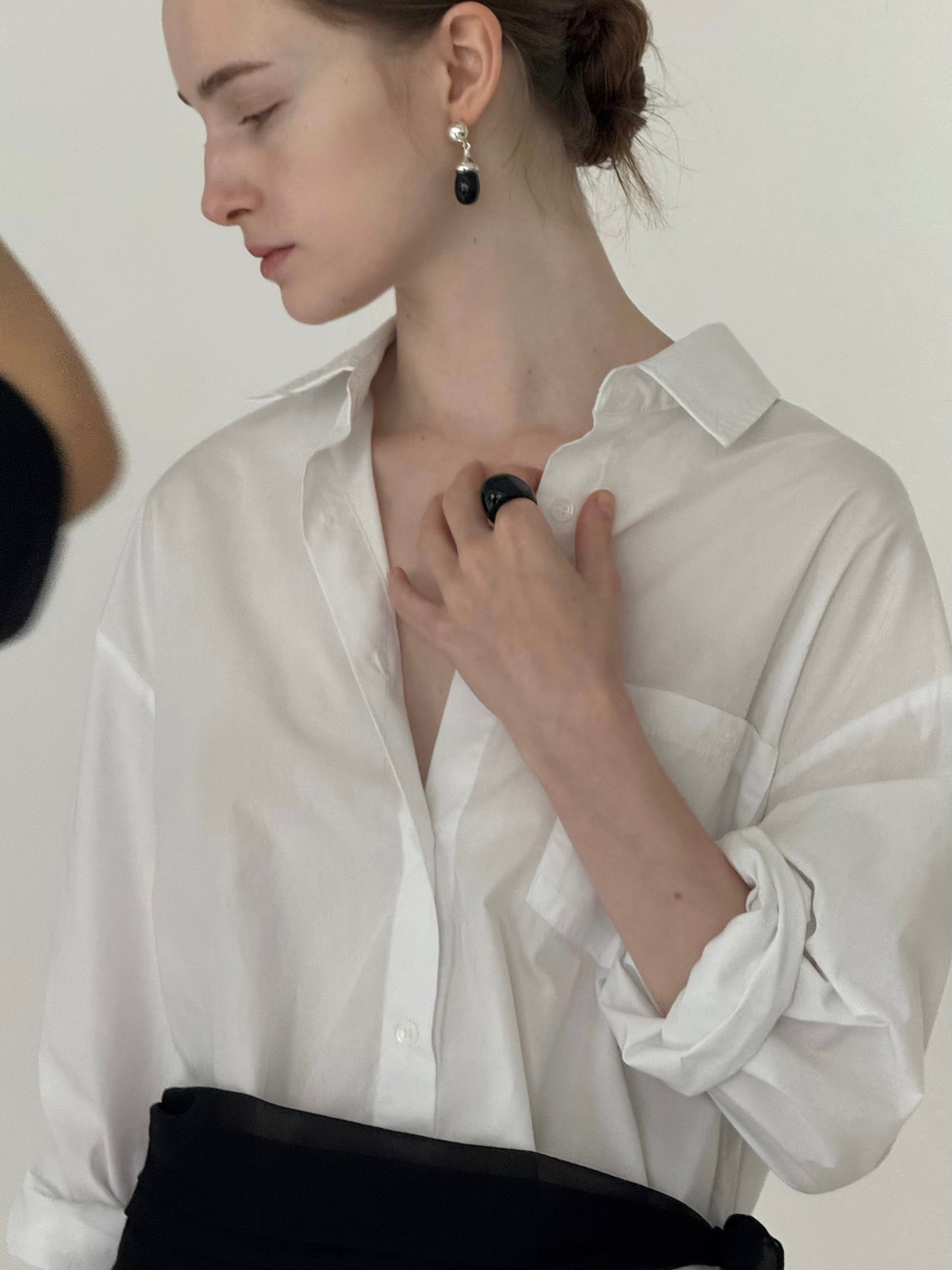 drop onyx earring