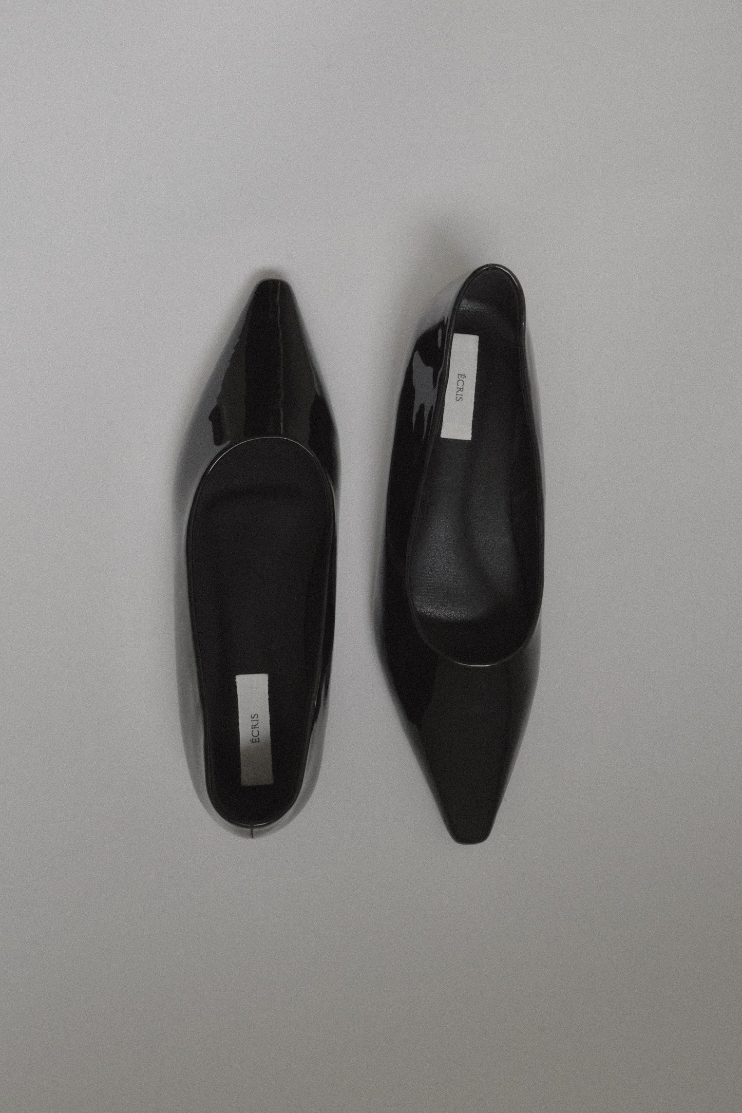 pointed toe flat ( enamel )