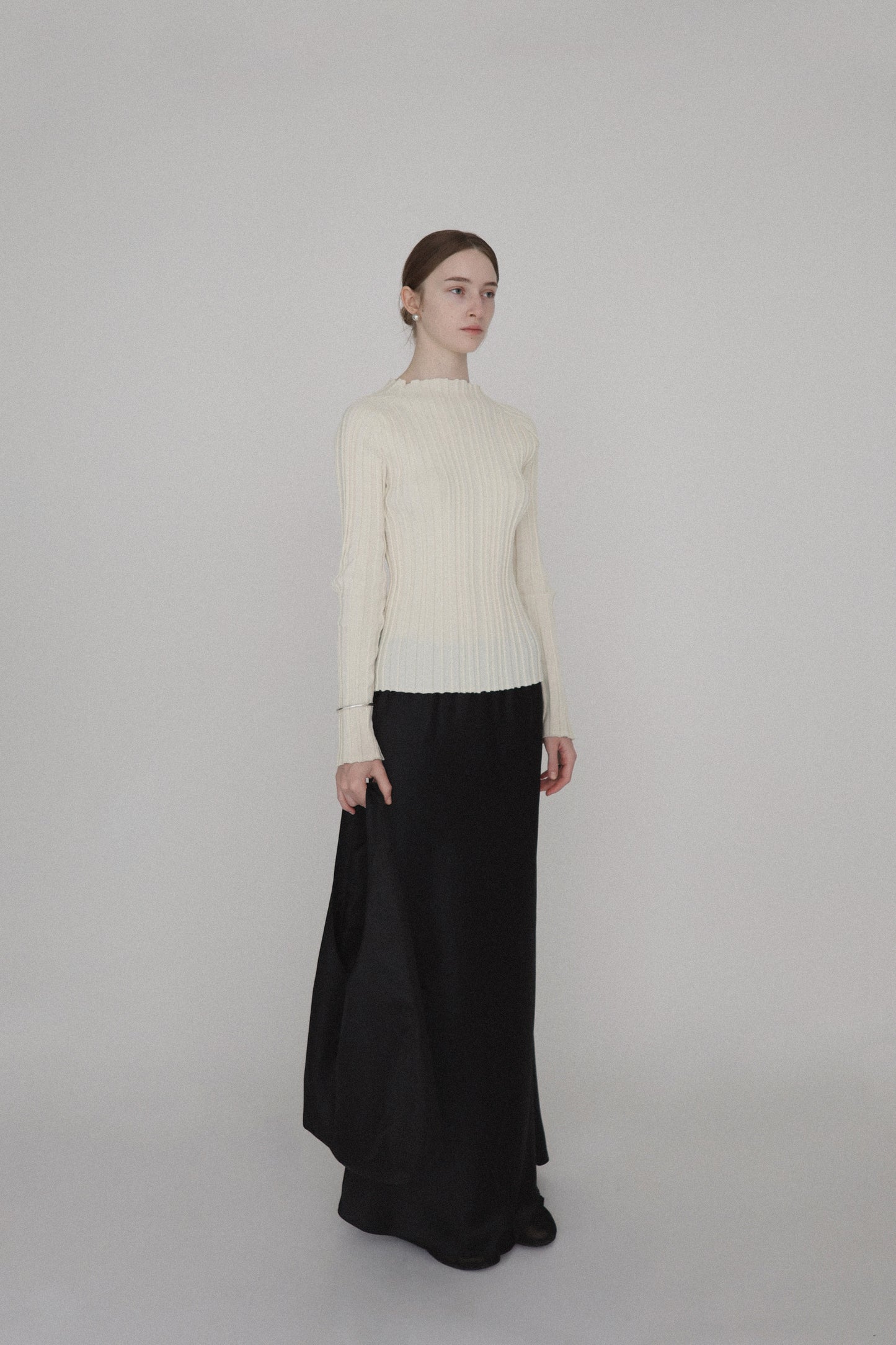 satin long skirt