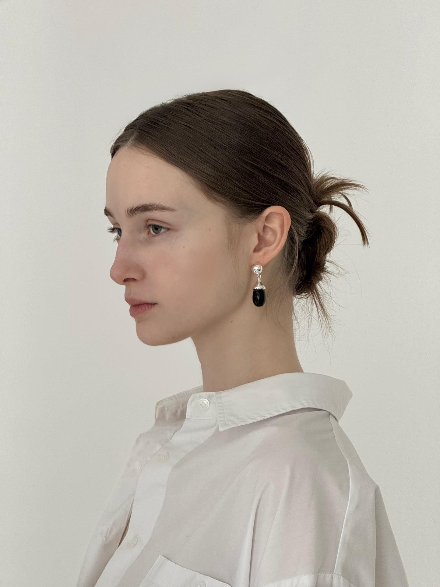 drop onyx earring