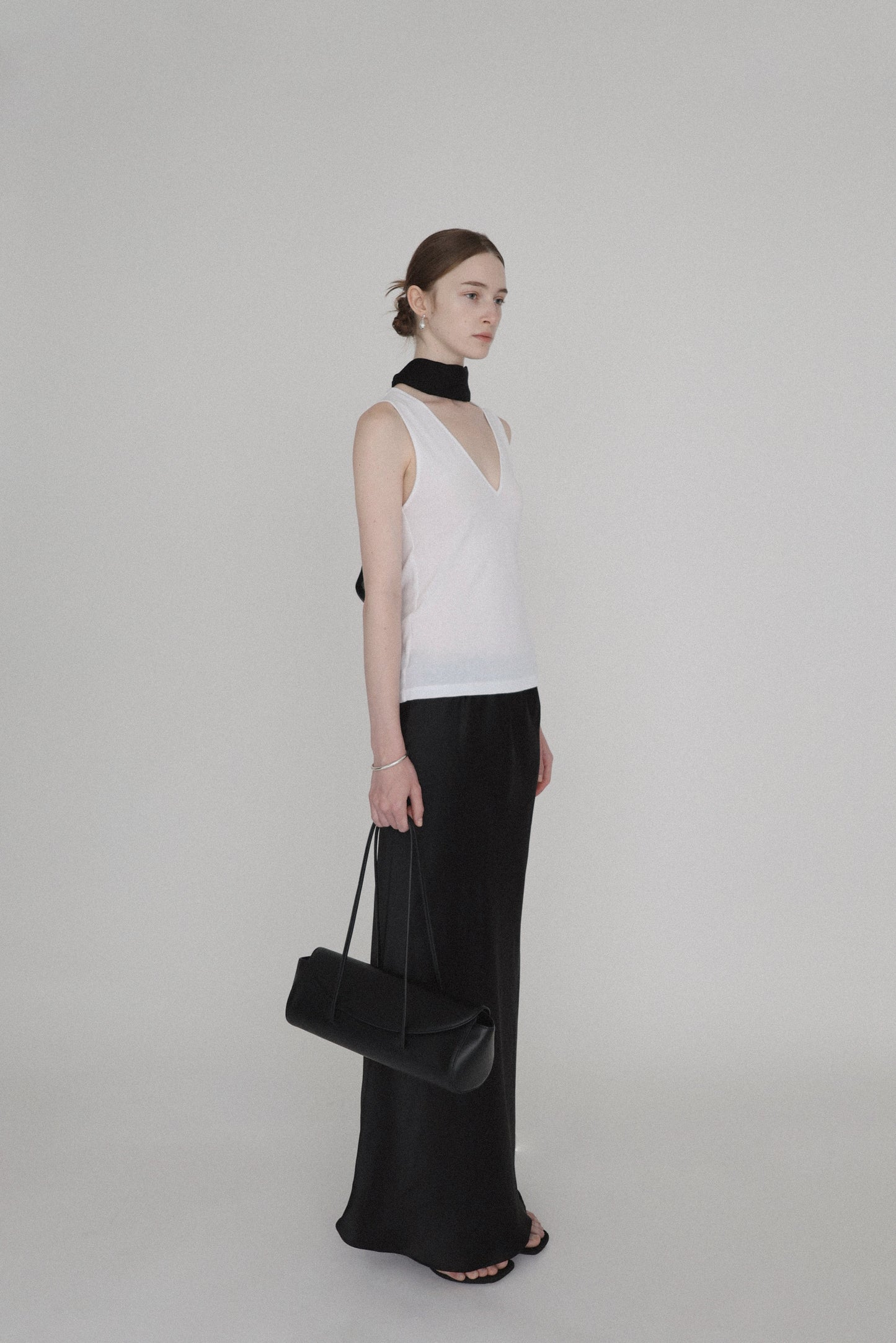 satin long skirt