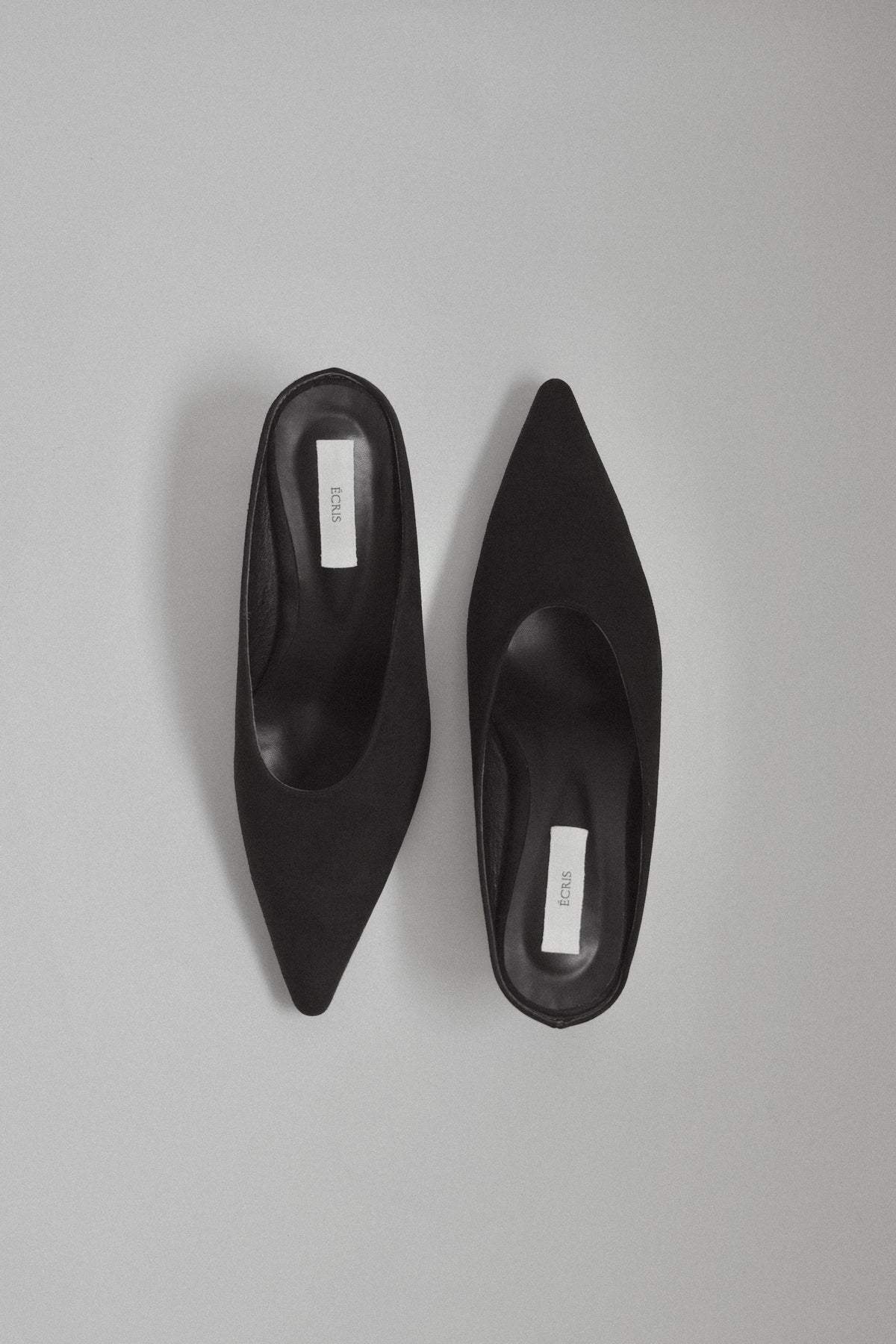 suède wedge mule