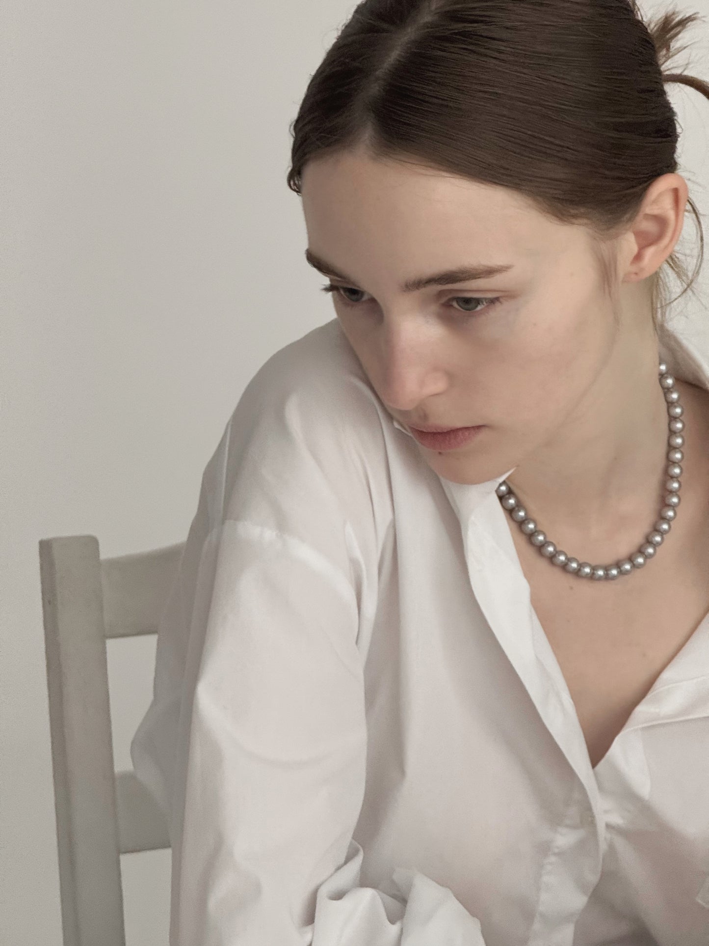 grey pearl necklace