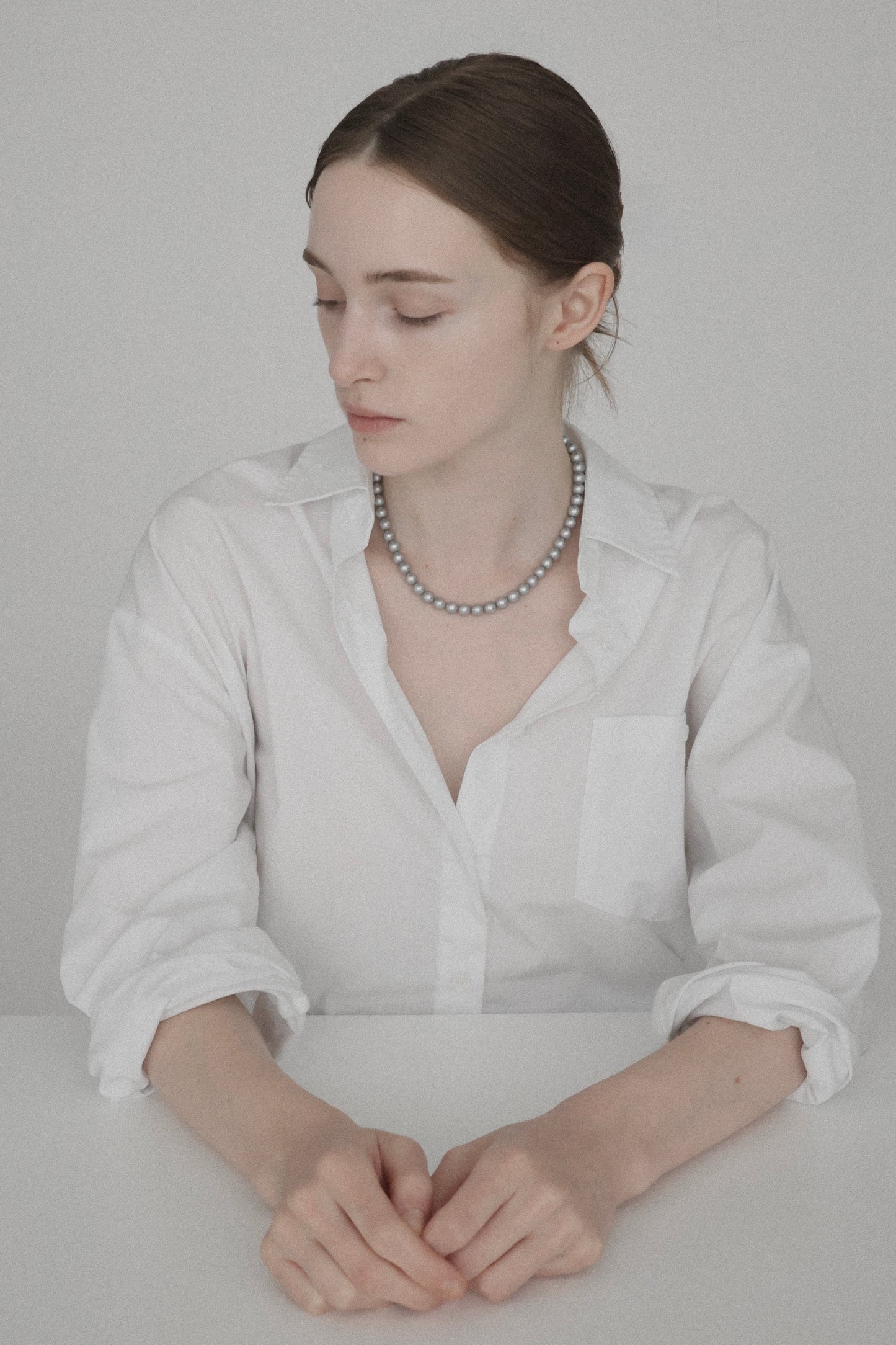 grey pearl necklace