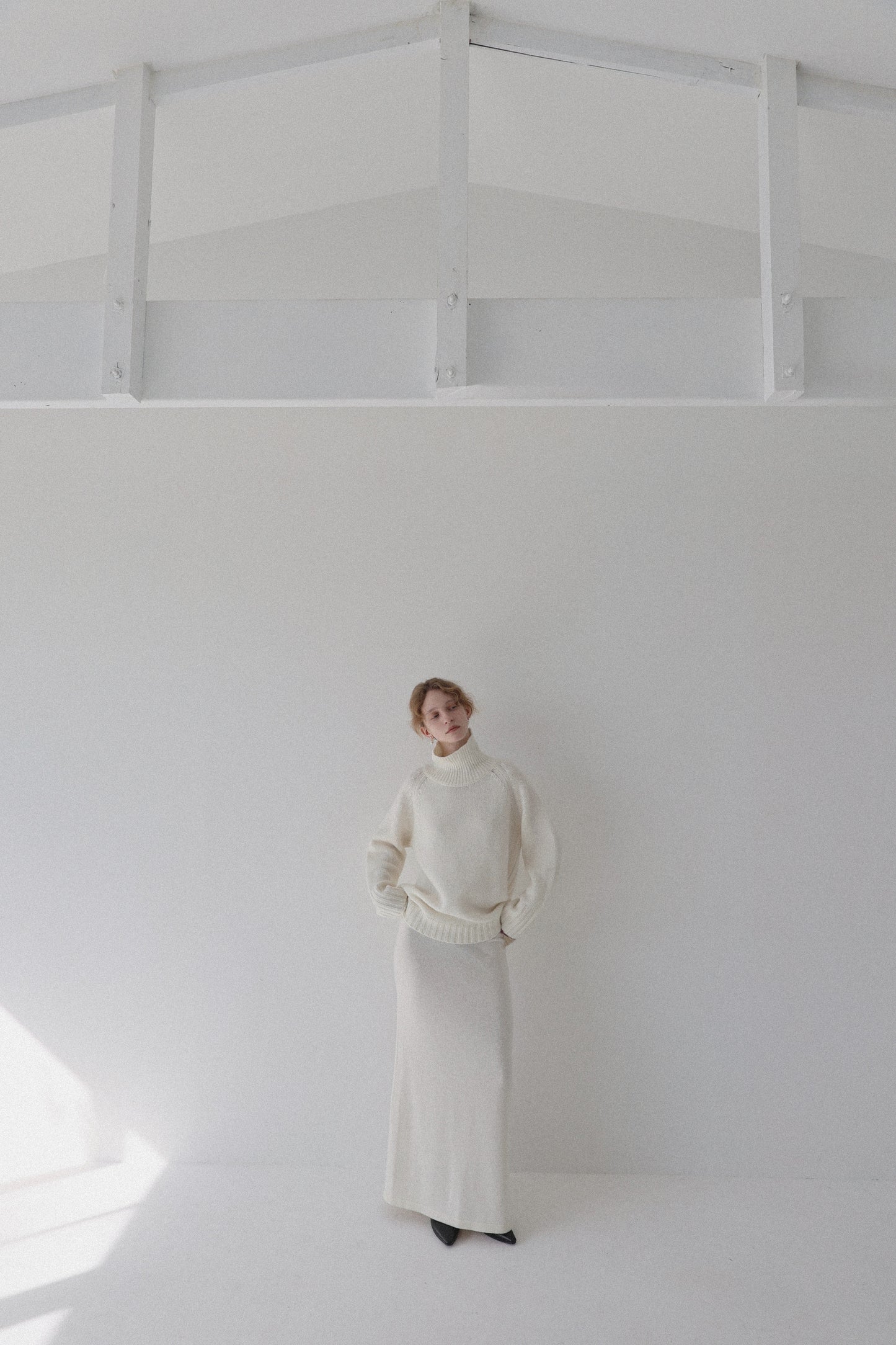 cashmere knit long skirt