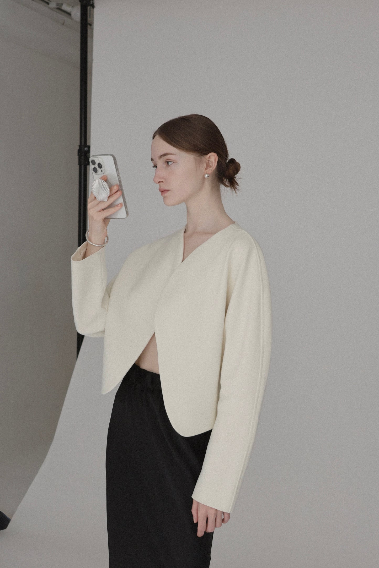 nocollar curve jacket
