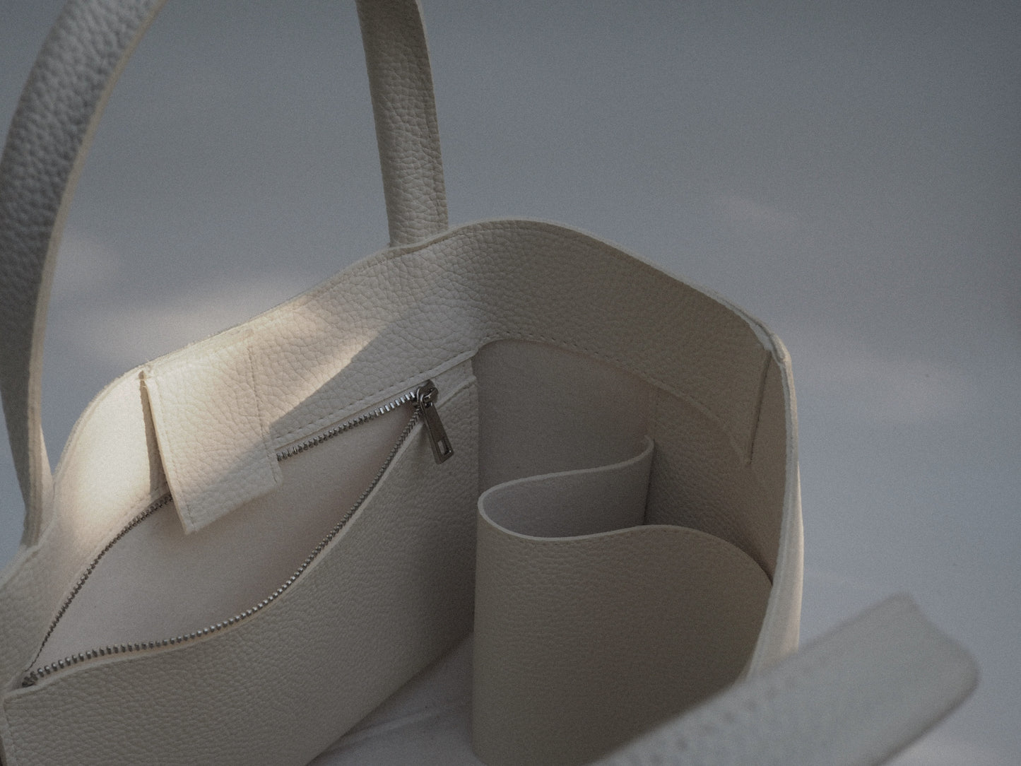 vegan leather oblong bag