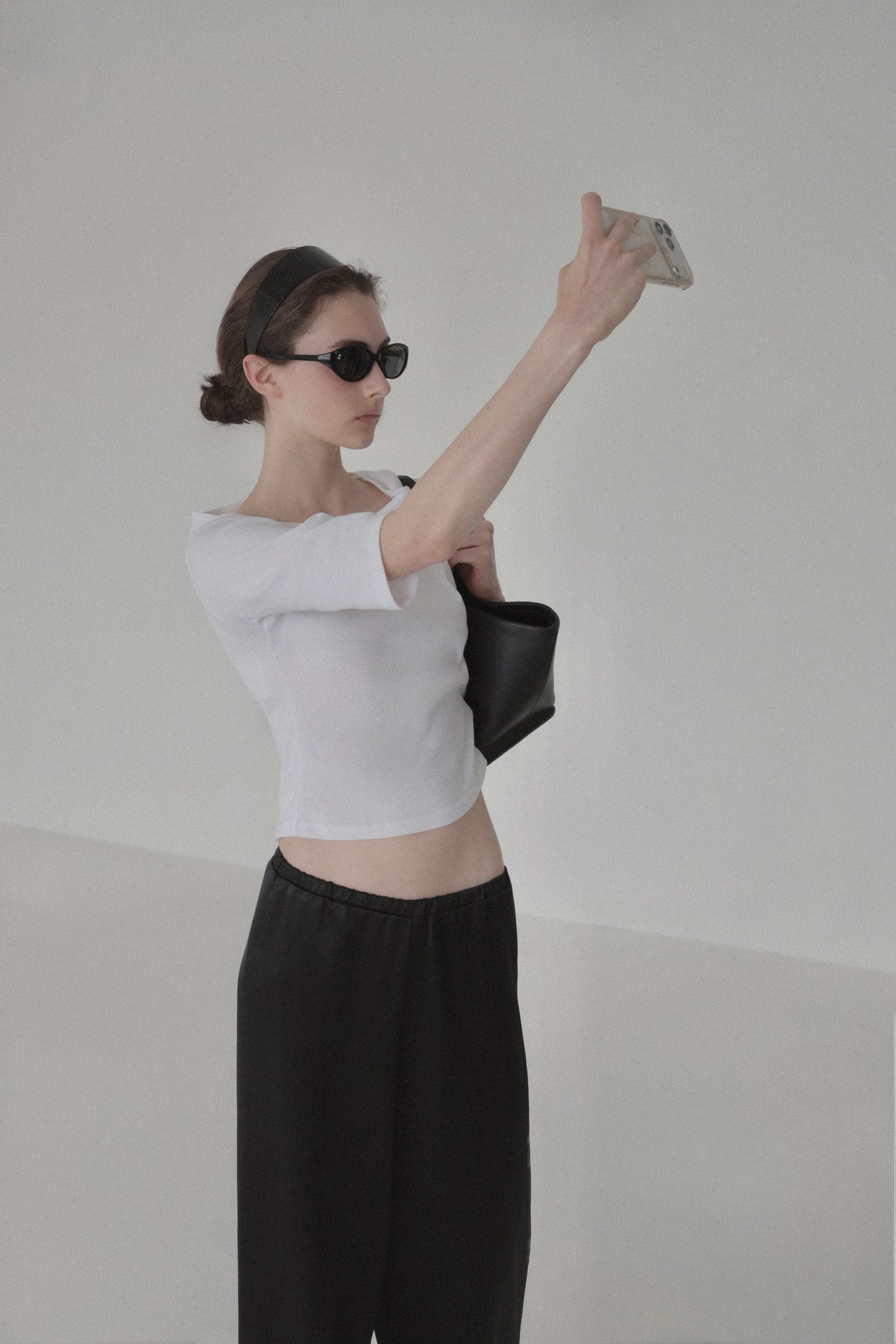 minimal boat neck tee
