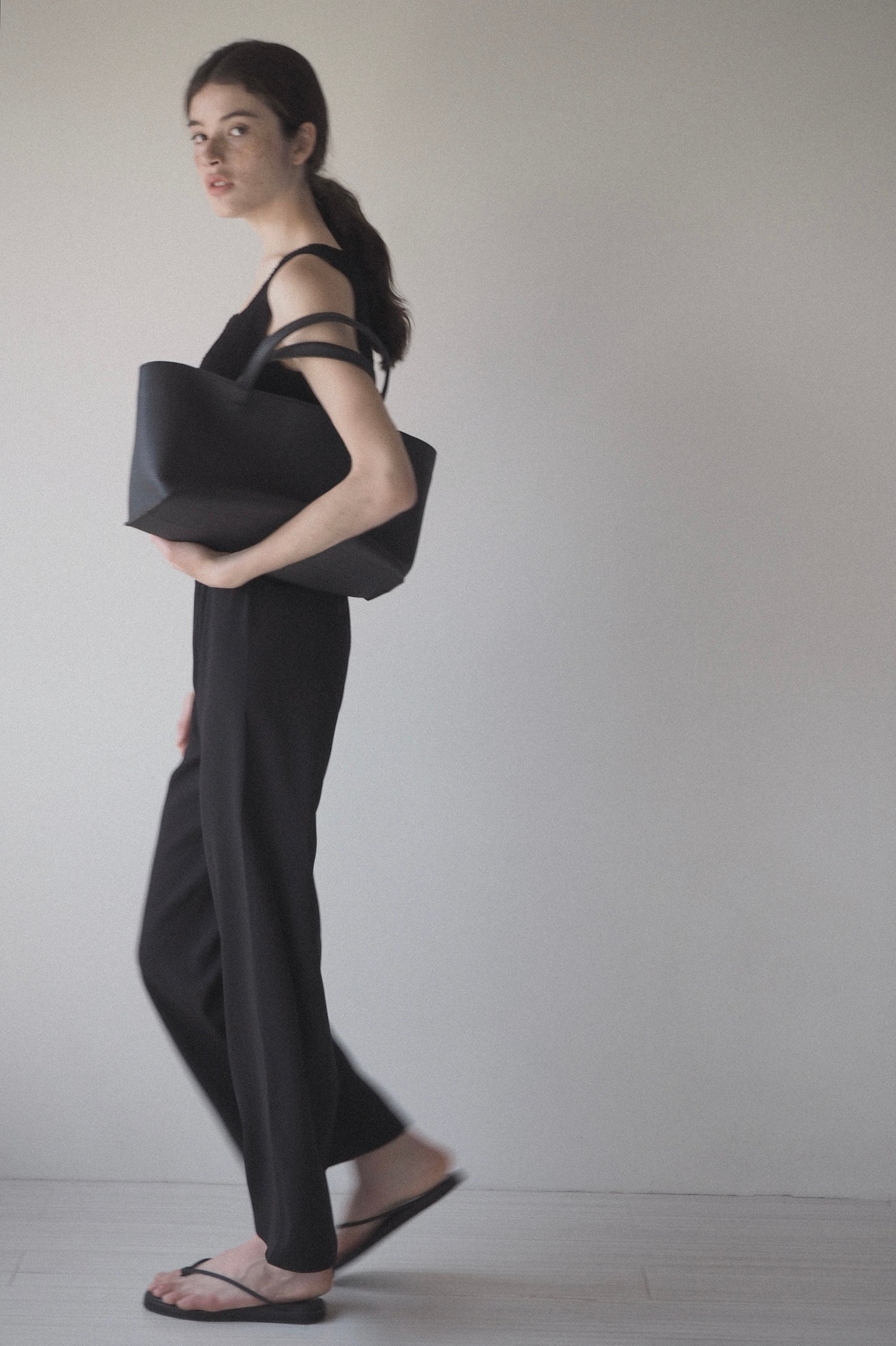 vegan leather oblong bag