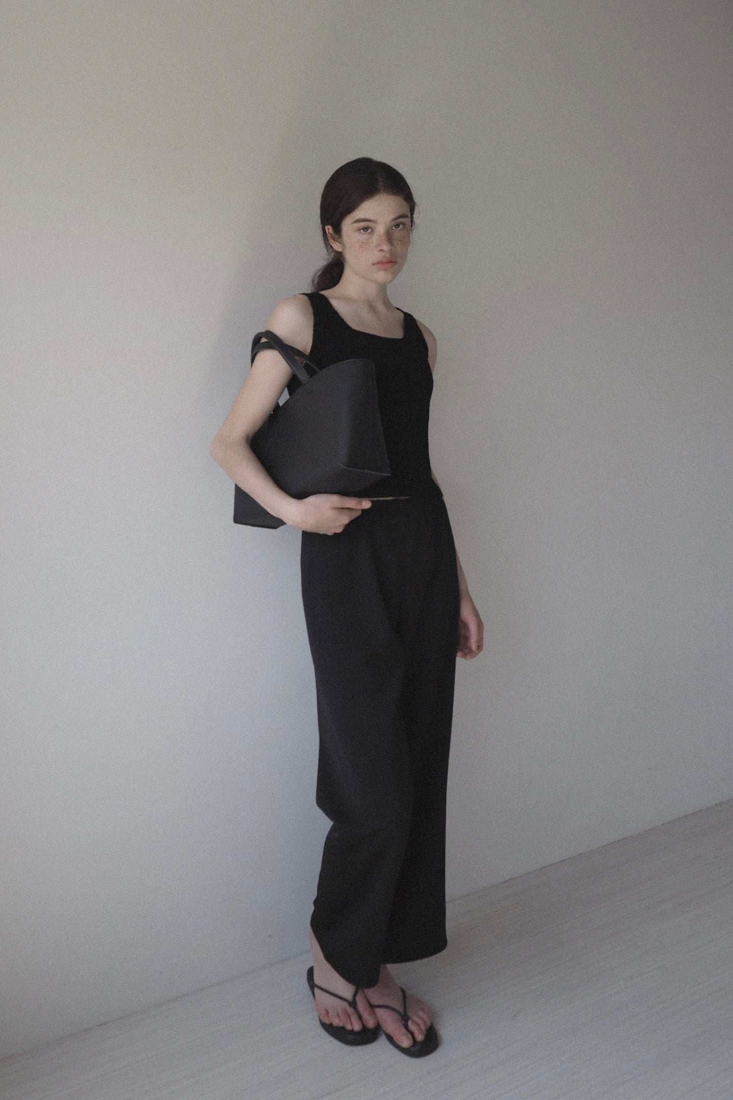 vegan leather oblong bag