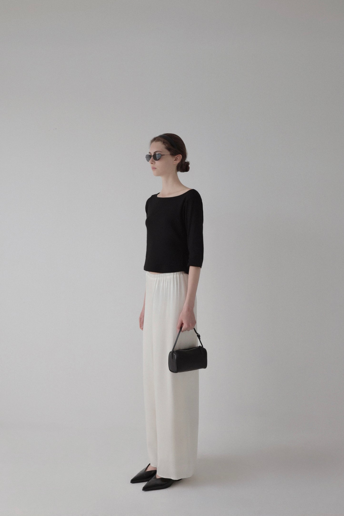 courbe leather bag