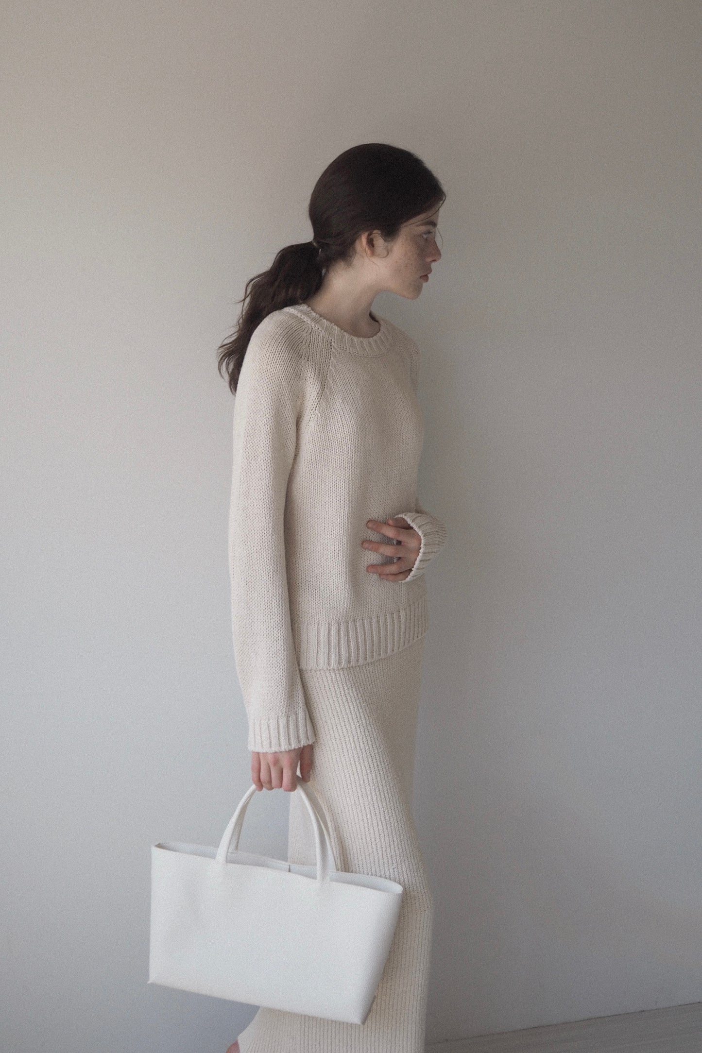 vegan leather oblong bag