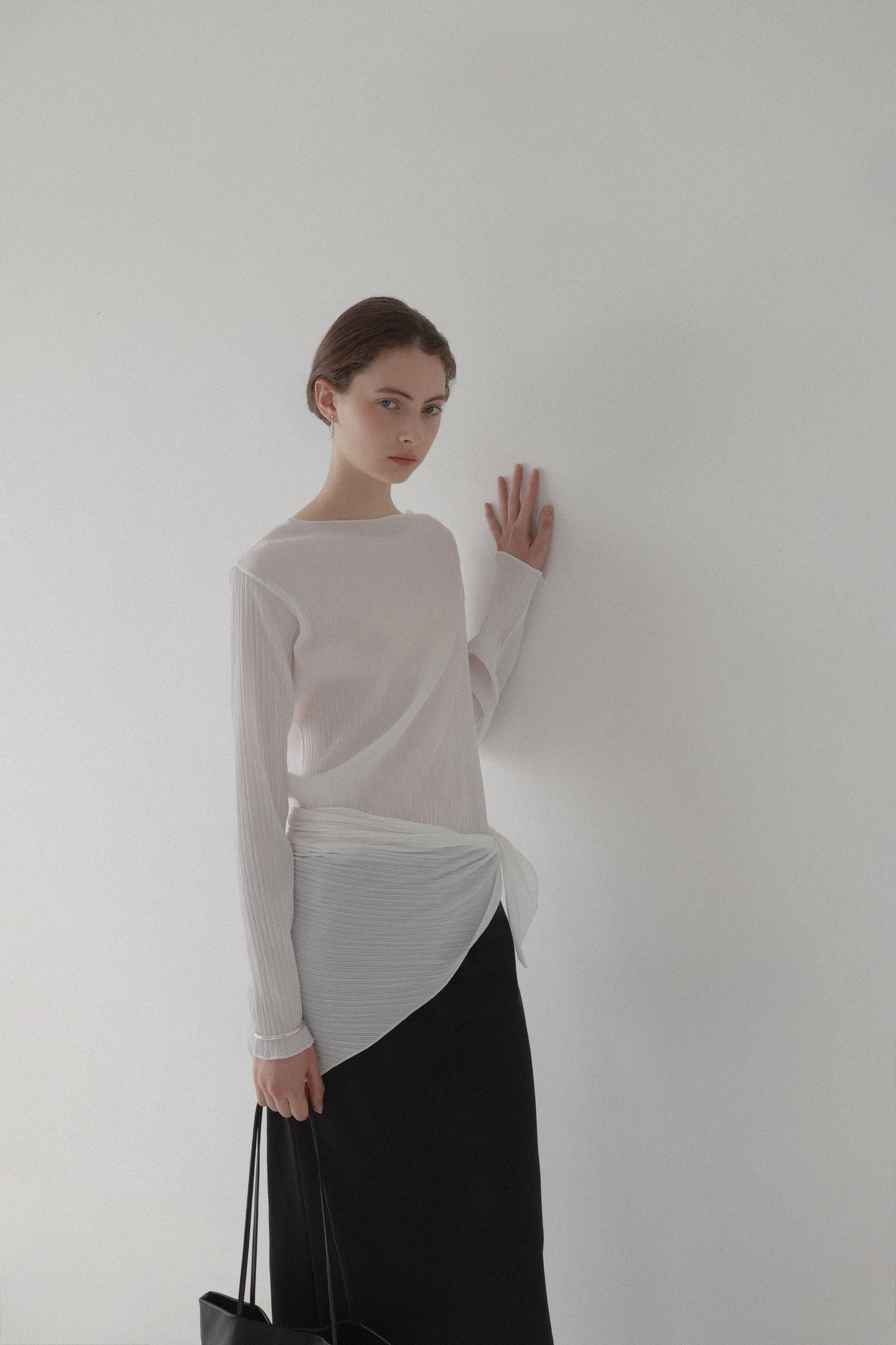 scarf pleats tops