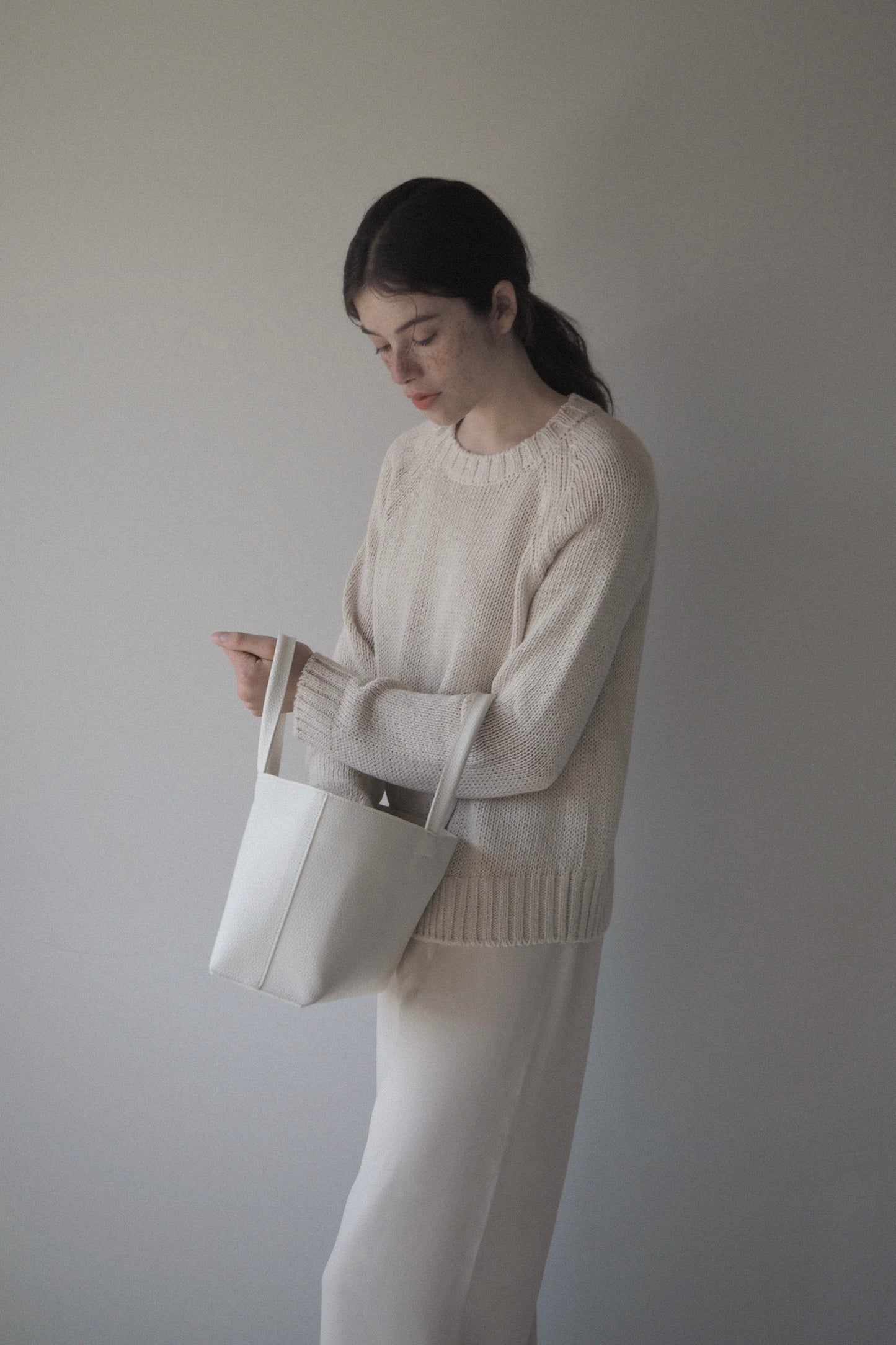 vegan leather oblong bag