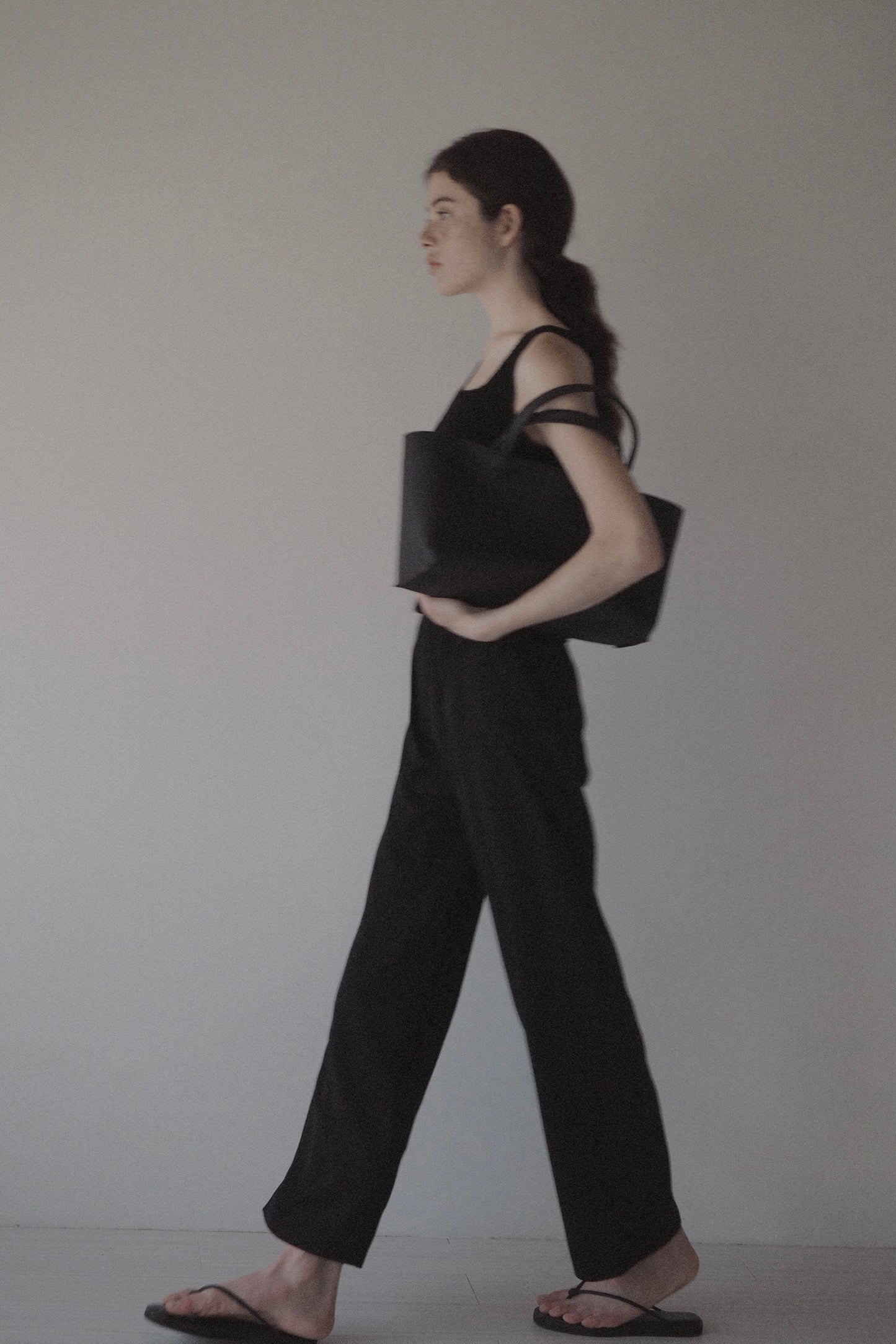 vegan leather oblong bag