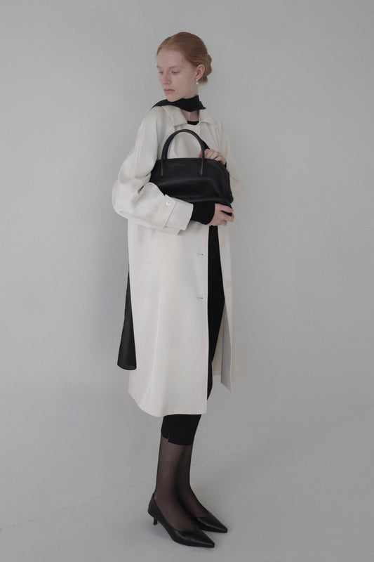 ivoire satin half coat