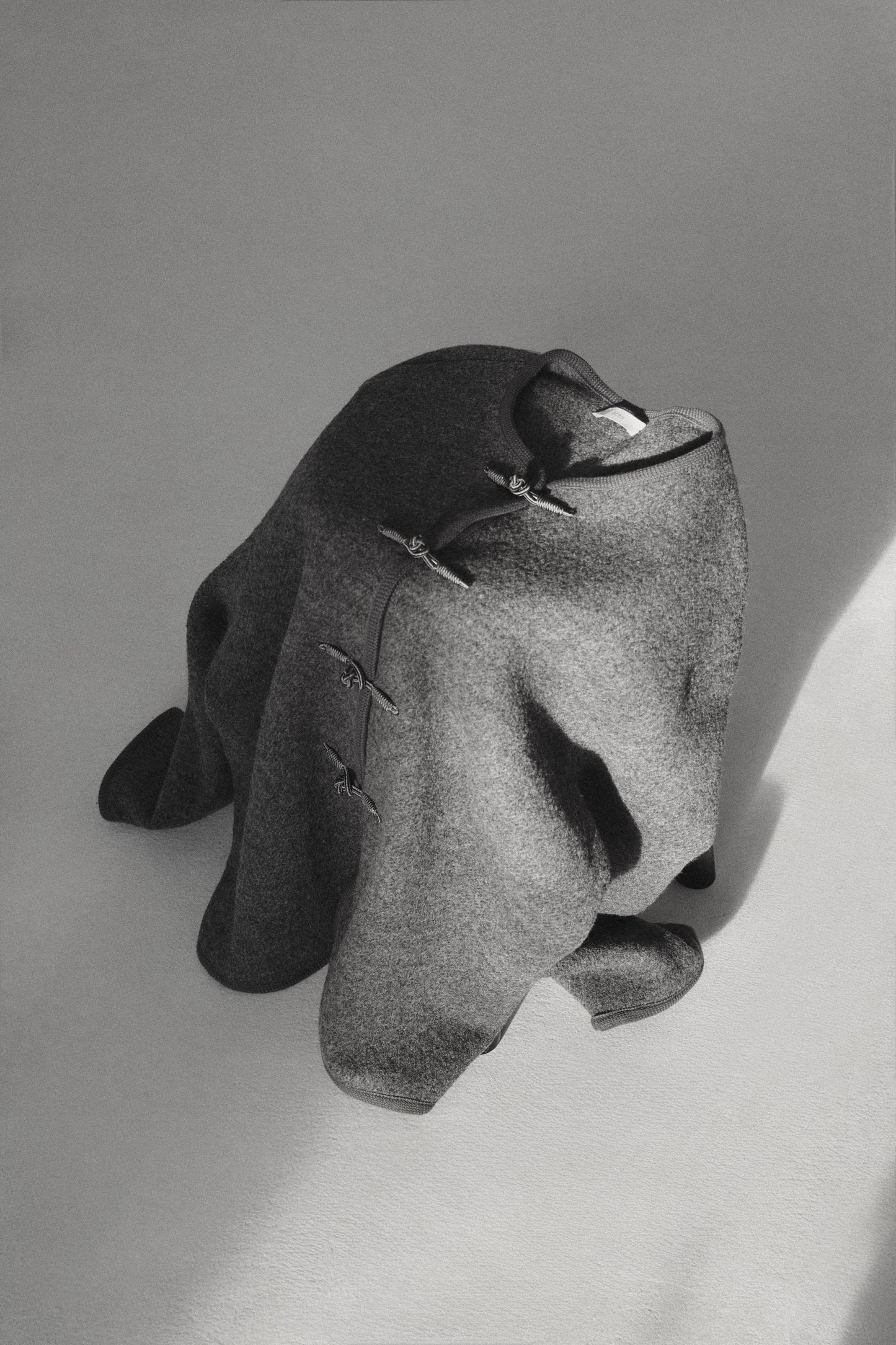 tie loop wool jacket