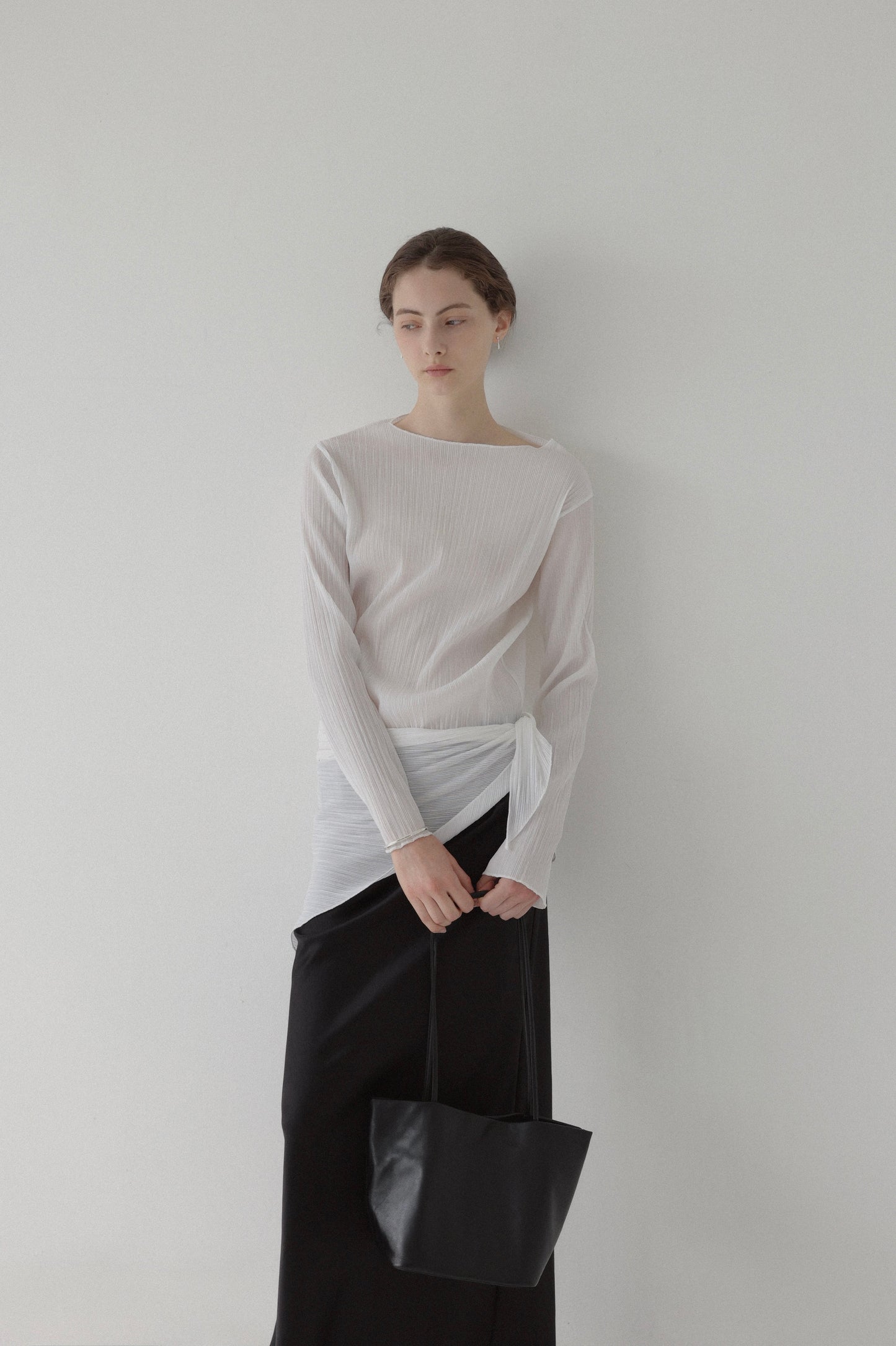 scarf pleats tops