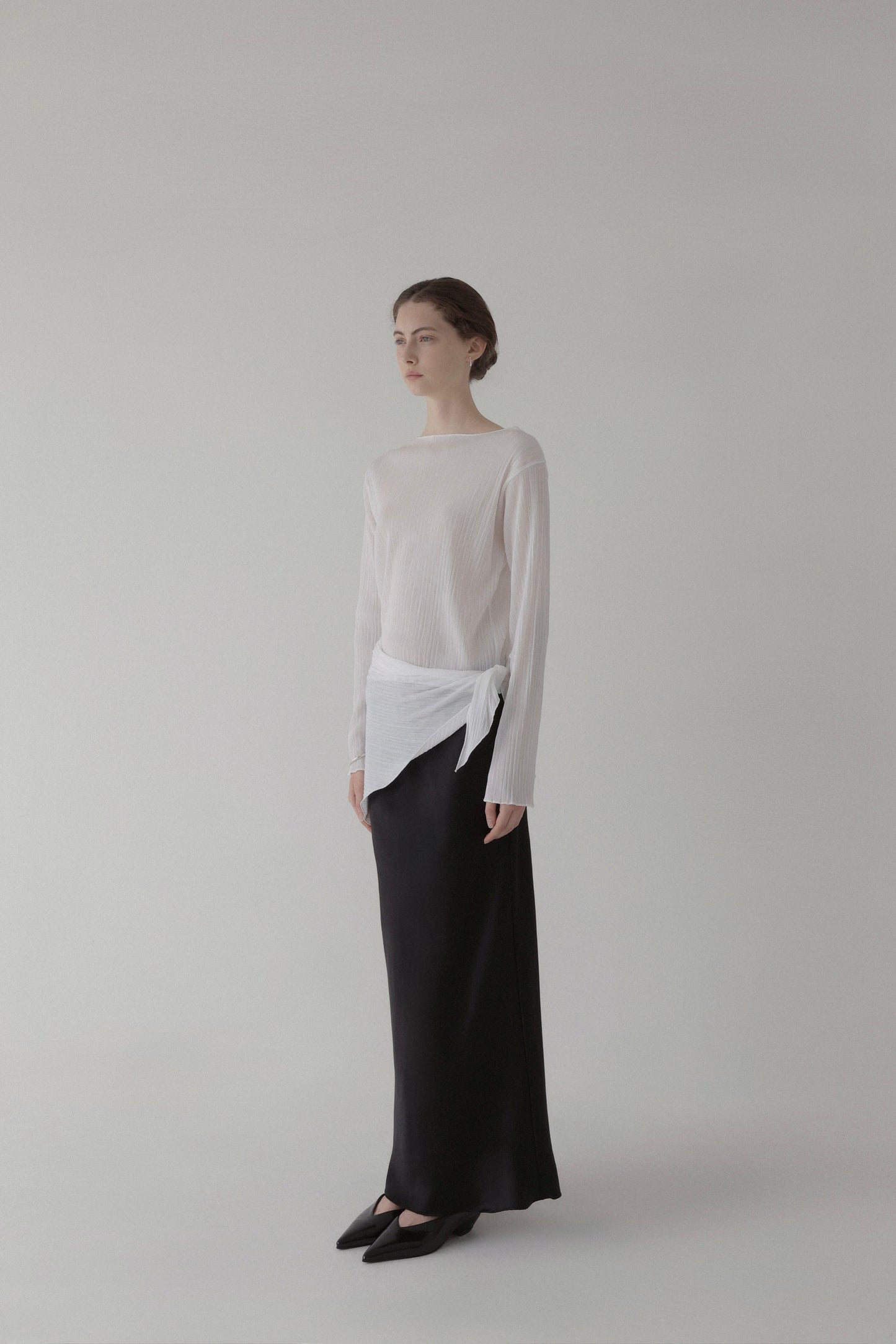 scarf pleats tops