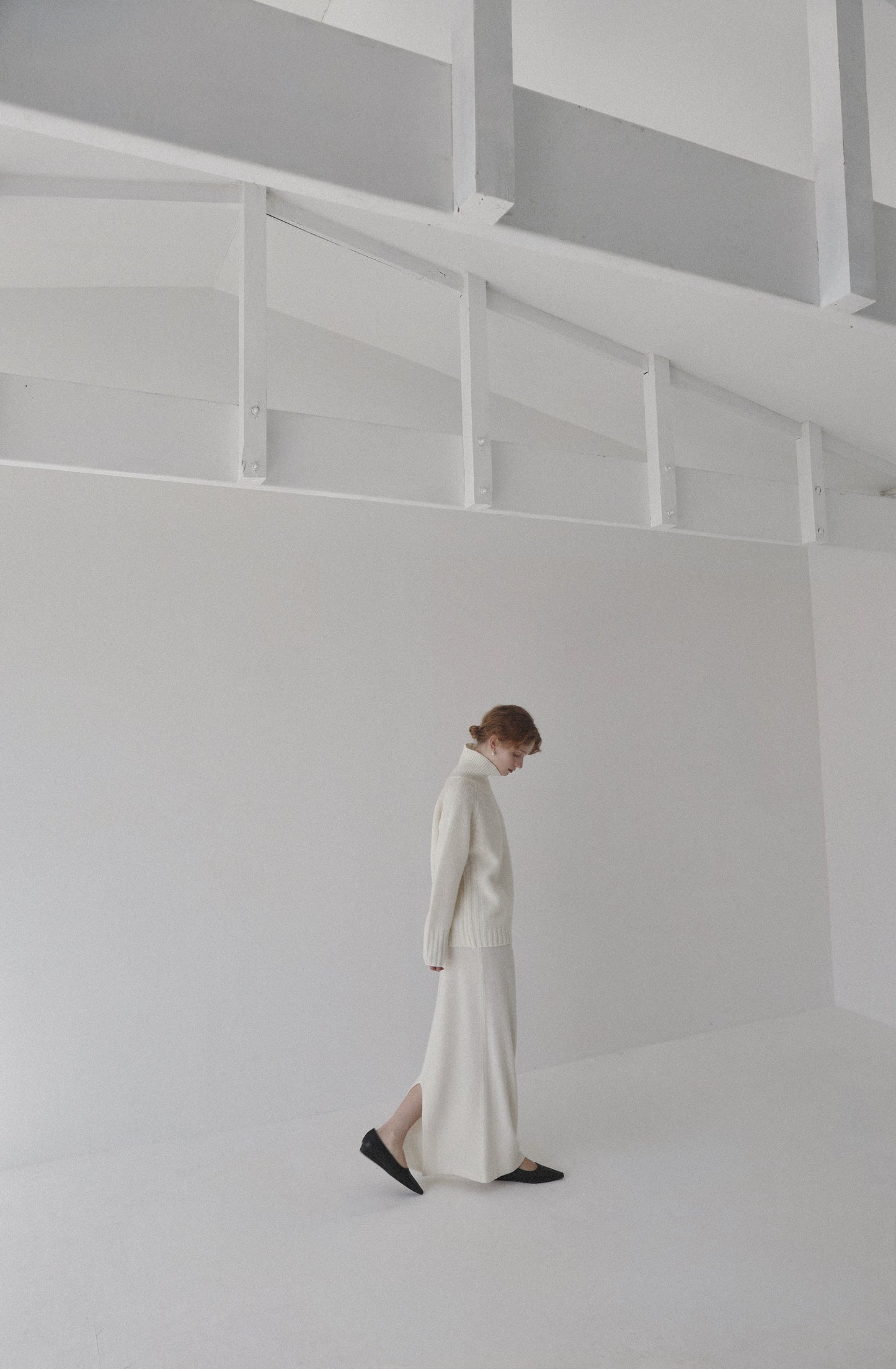 cashmere knit long skirt