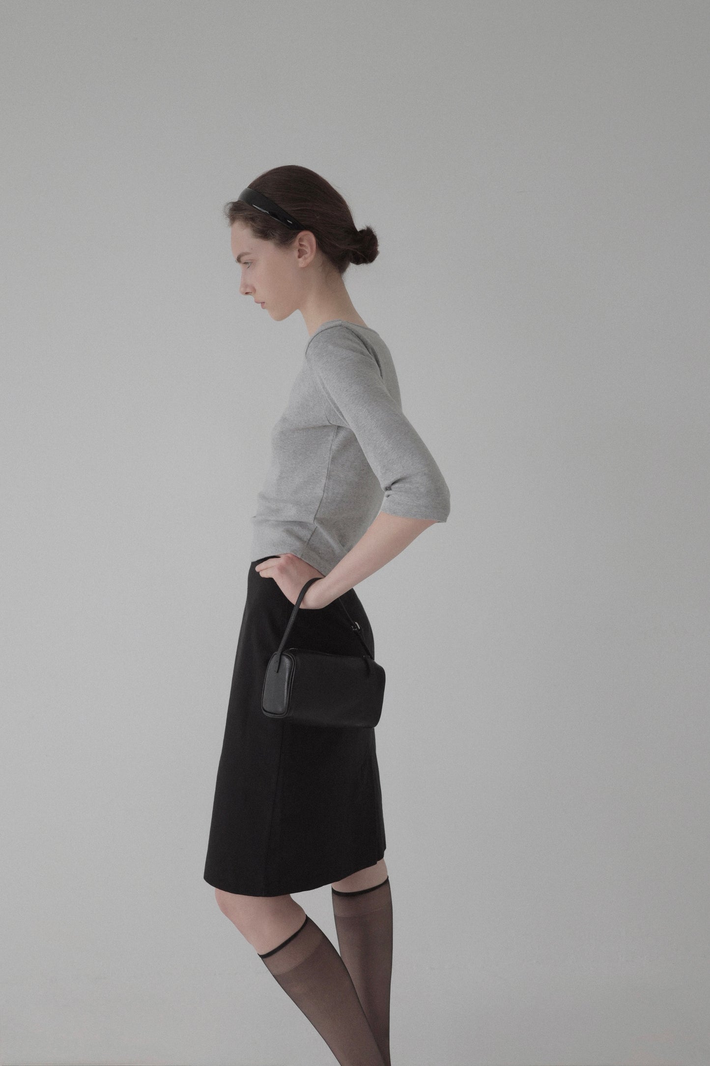 courbe leather bag