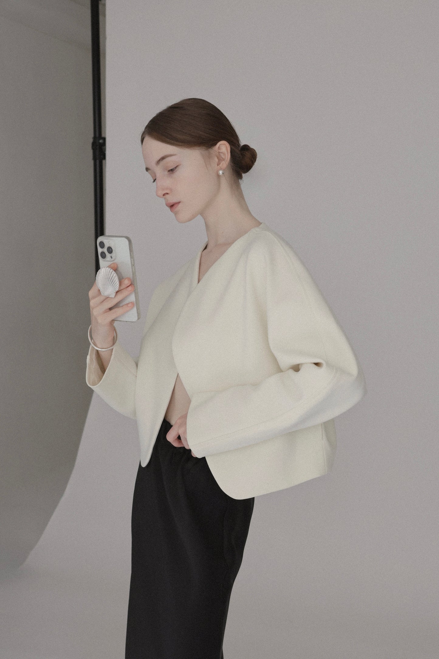 nocollar curve jacket