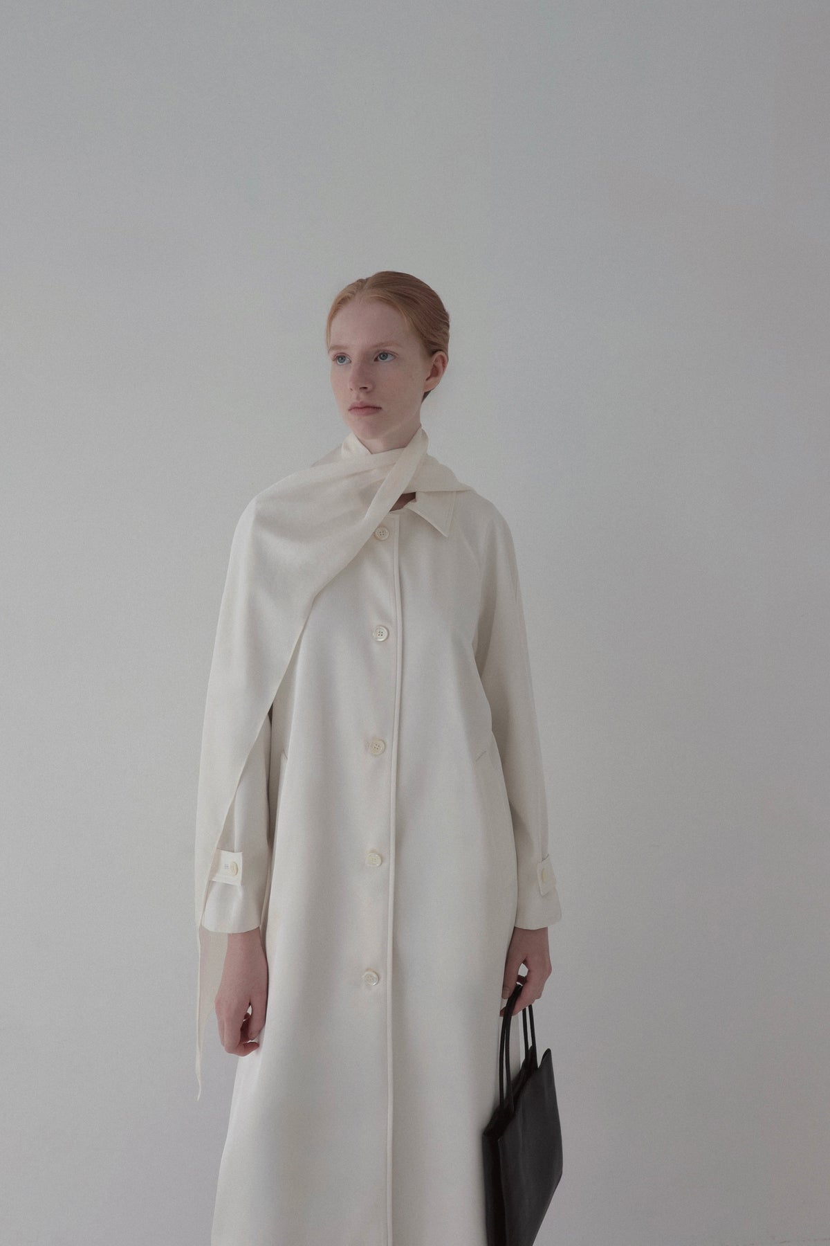 drapé satin scarf