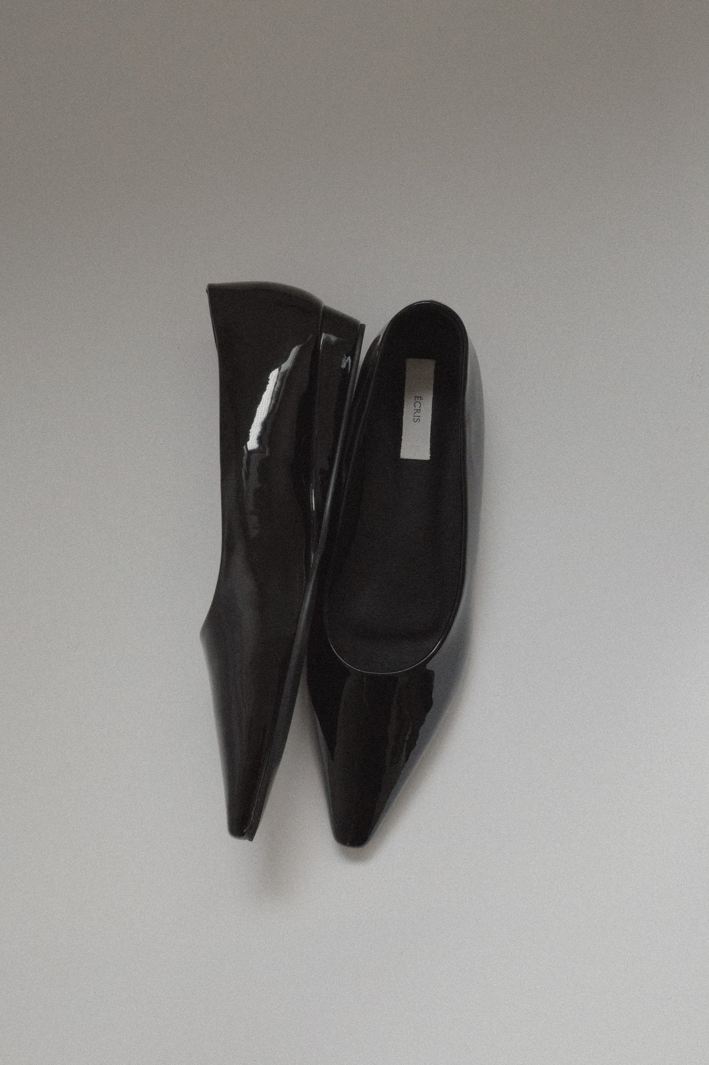pointed toe flat ( enamel )