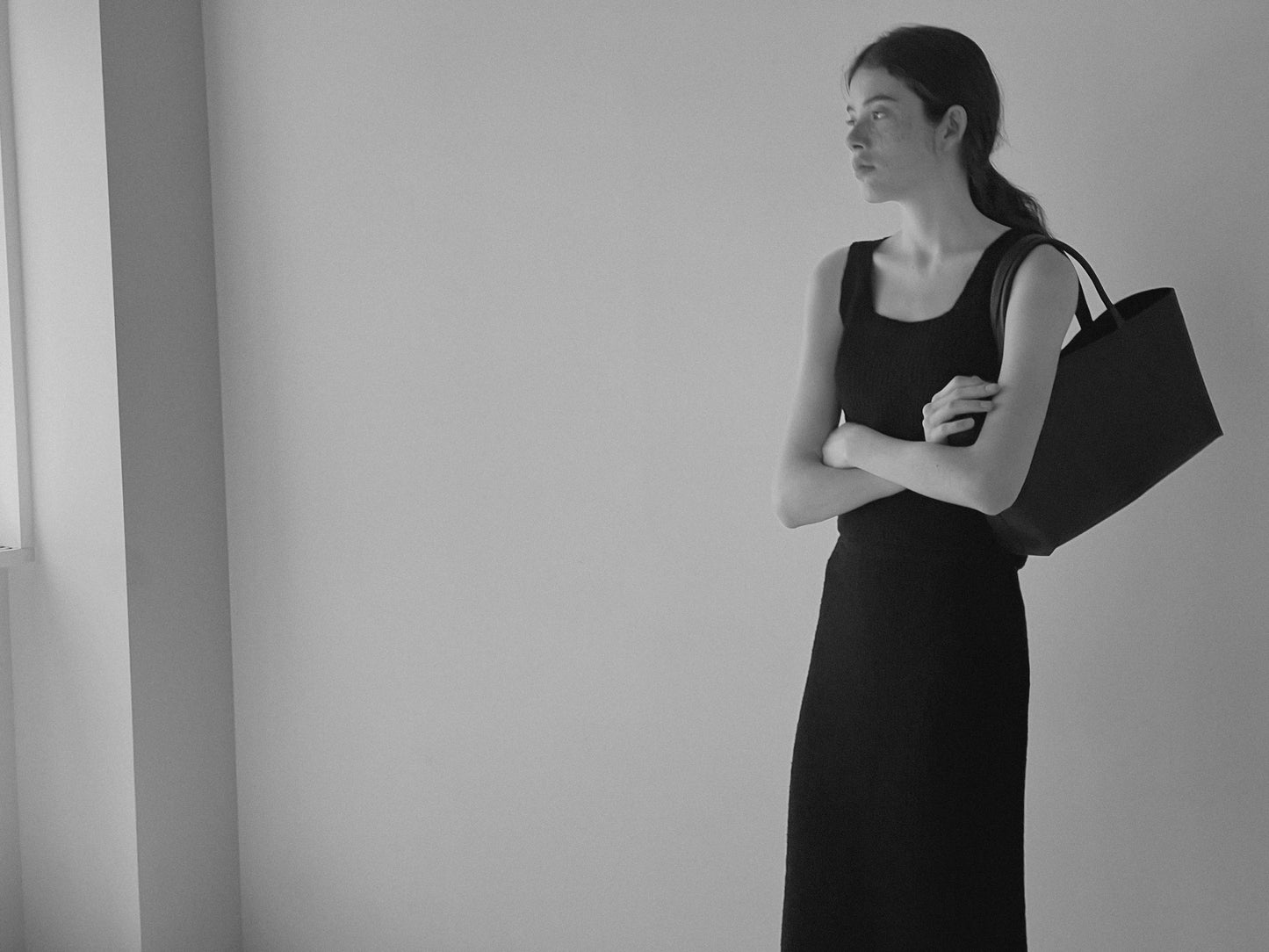 vegan leather oblong bag