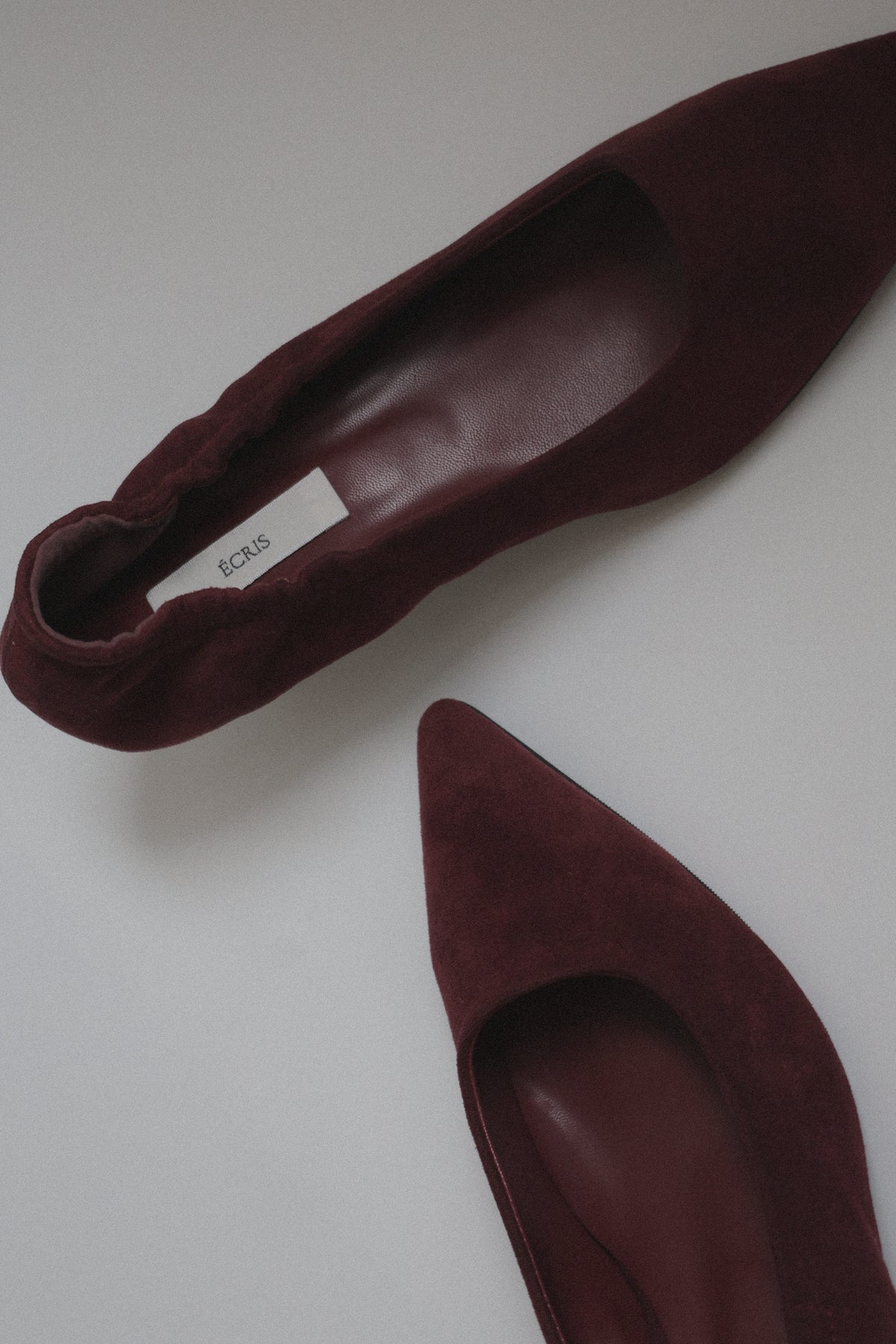 suède banding heel