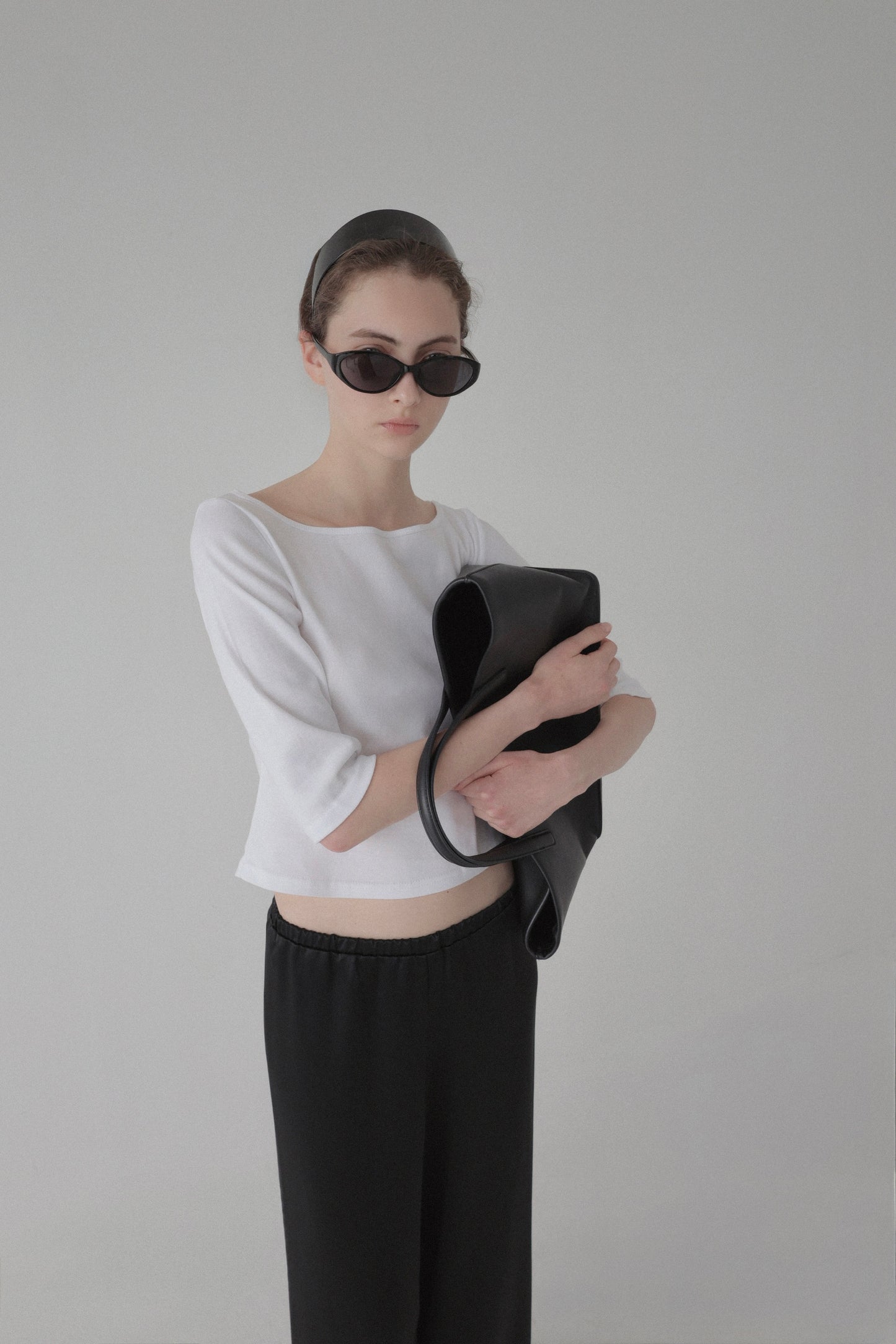 minimal boat neck tee