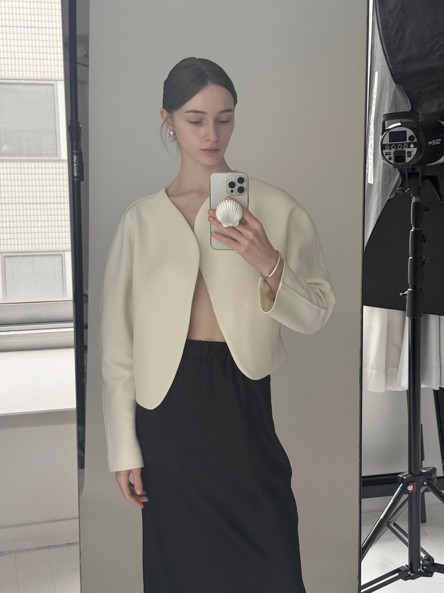 nocollar curve jacket
