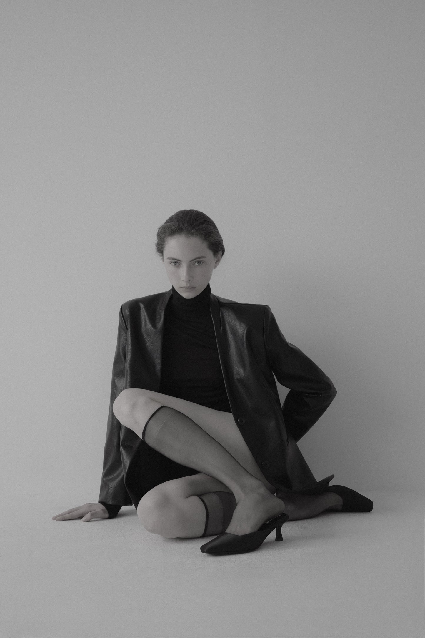 nocollar leather jacket