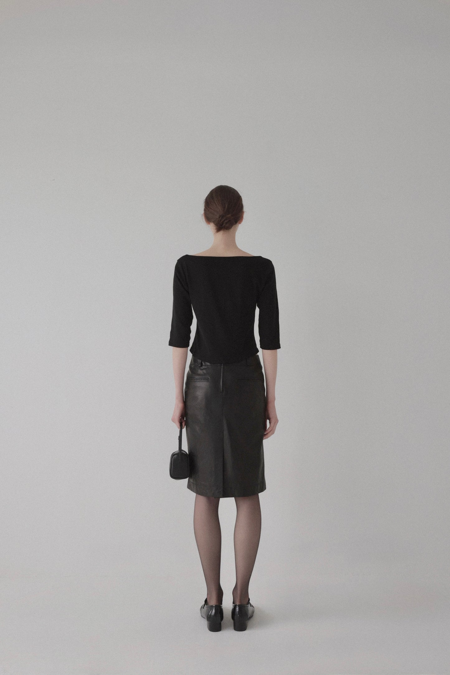 minimal boat neck tee