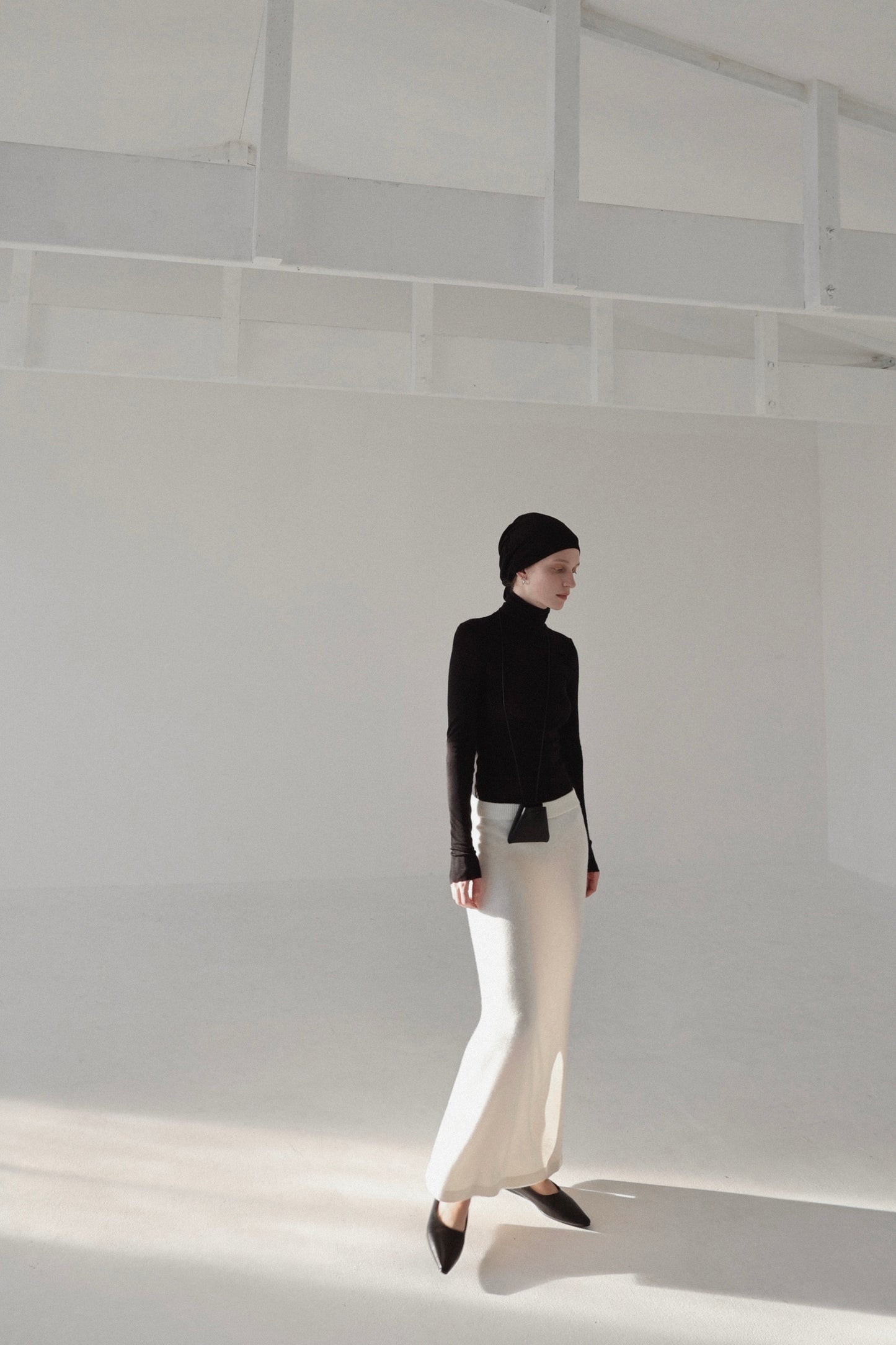 cashmere knit long skirt