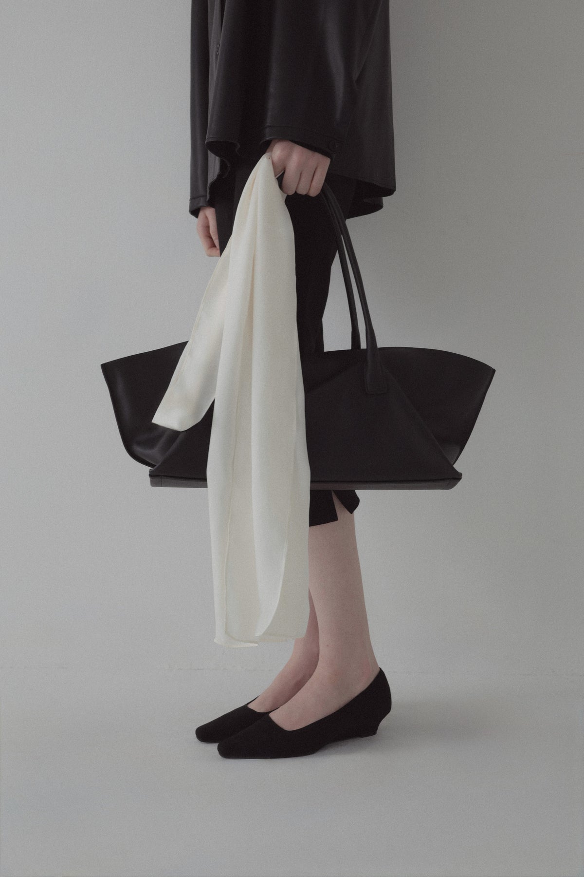 drapé satin scarf