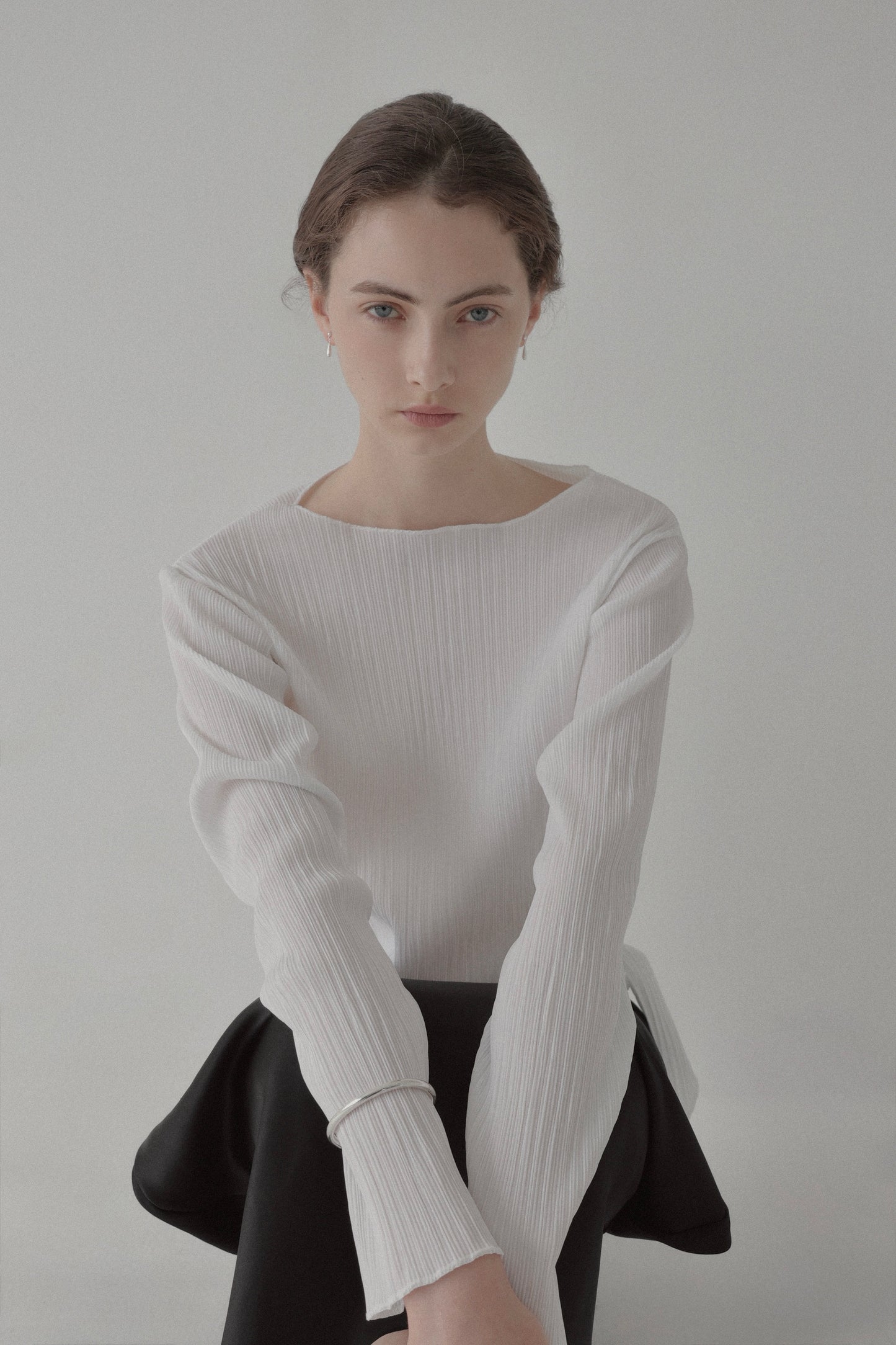 scarf pleats tops