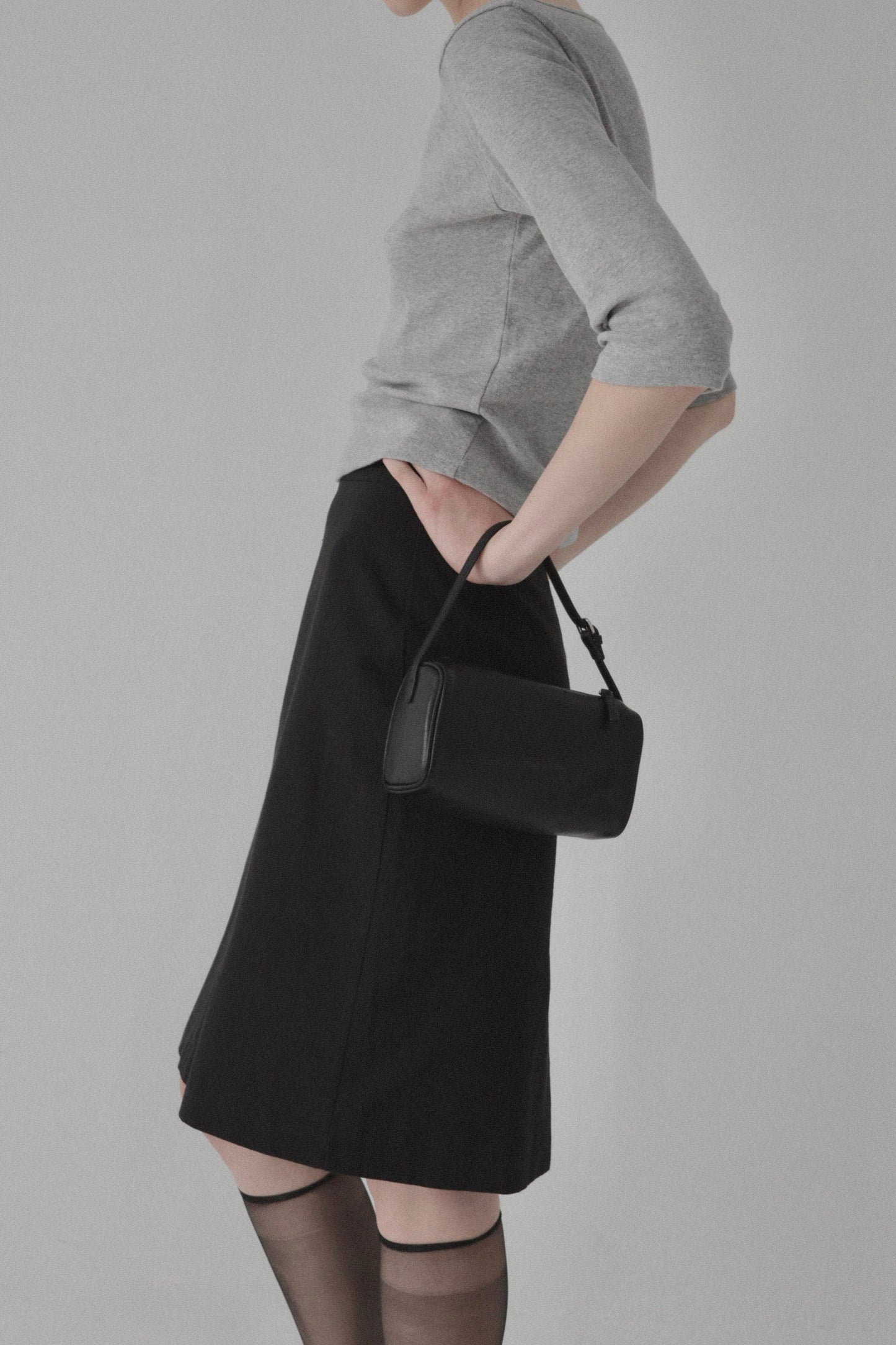 courbe leather bag