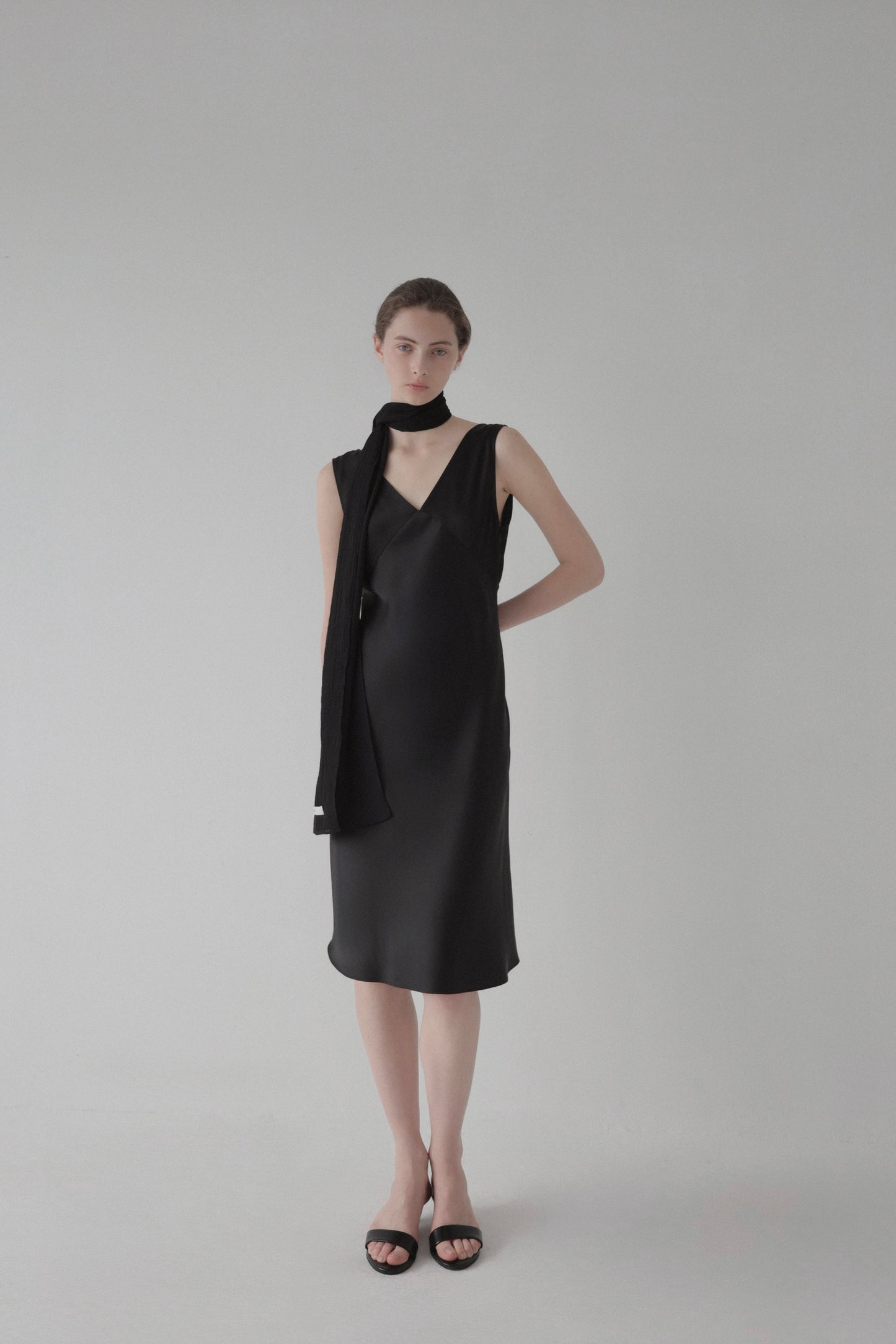 satin midi dress ( limited )