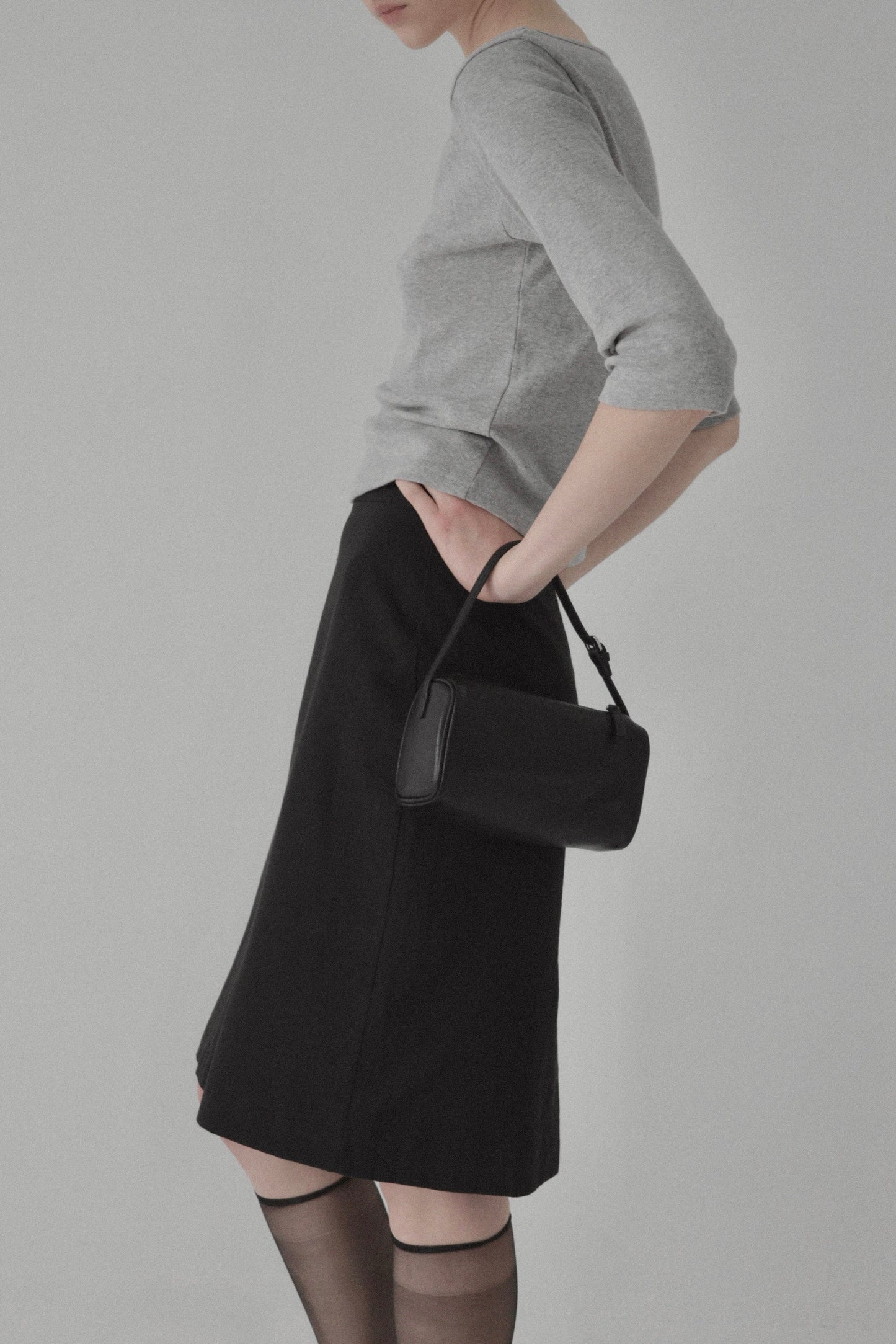minimal boat neck tee