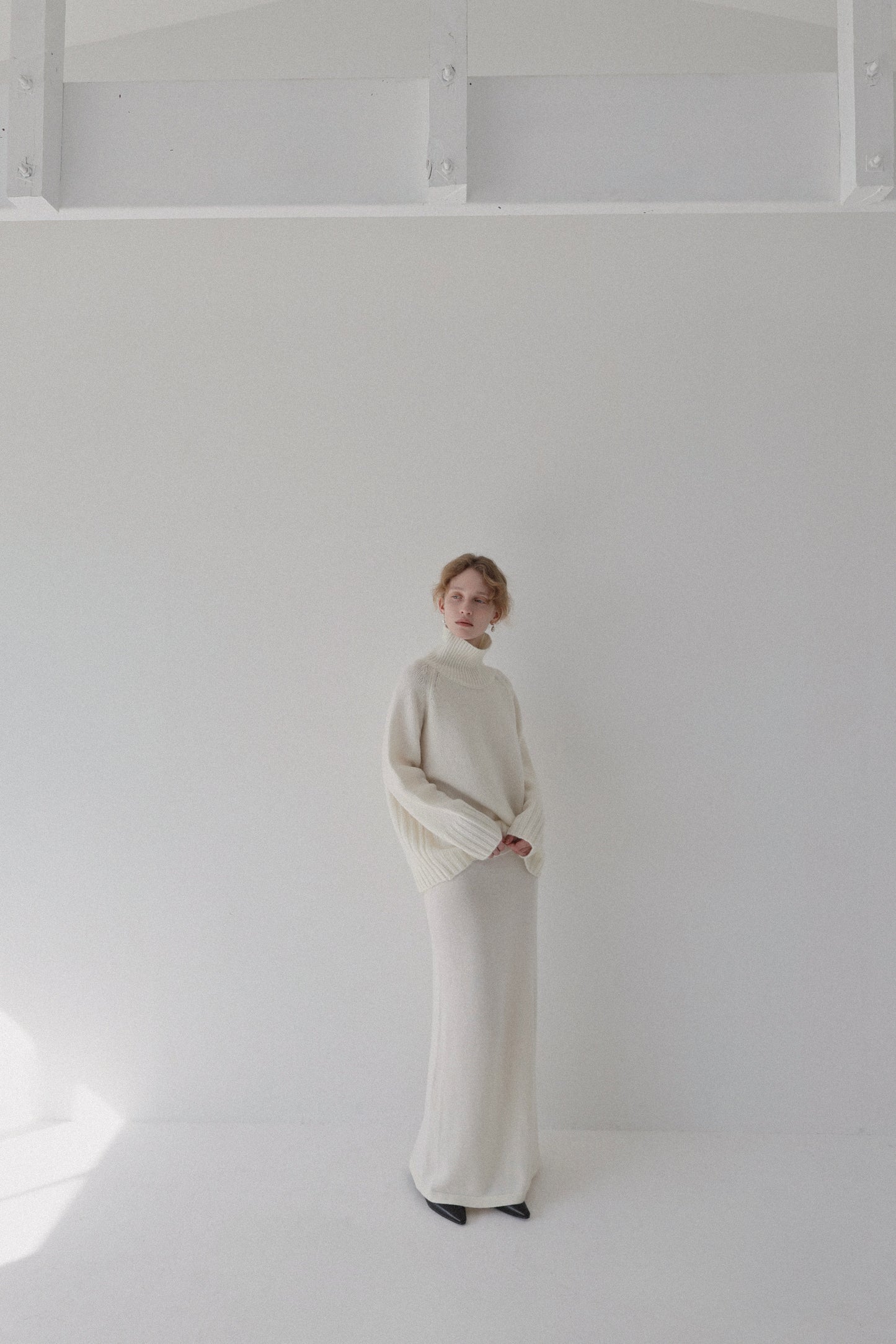 cashmere knit long skirt