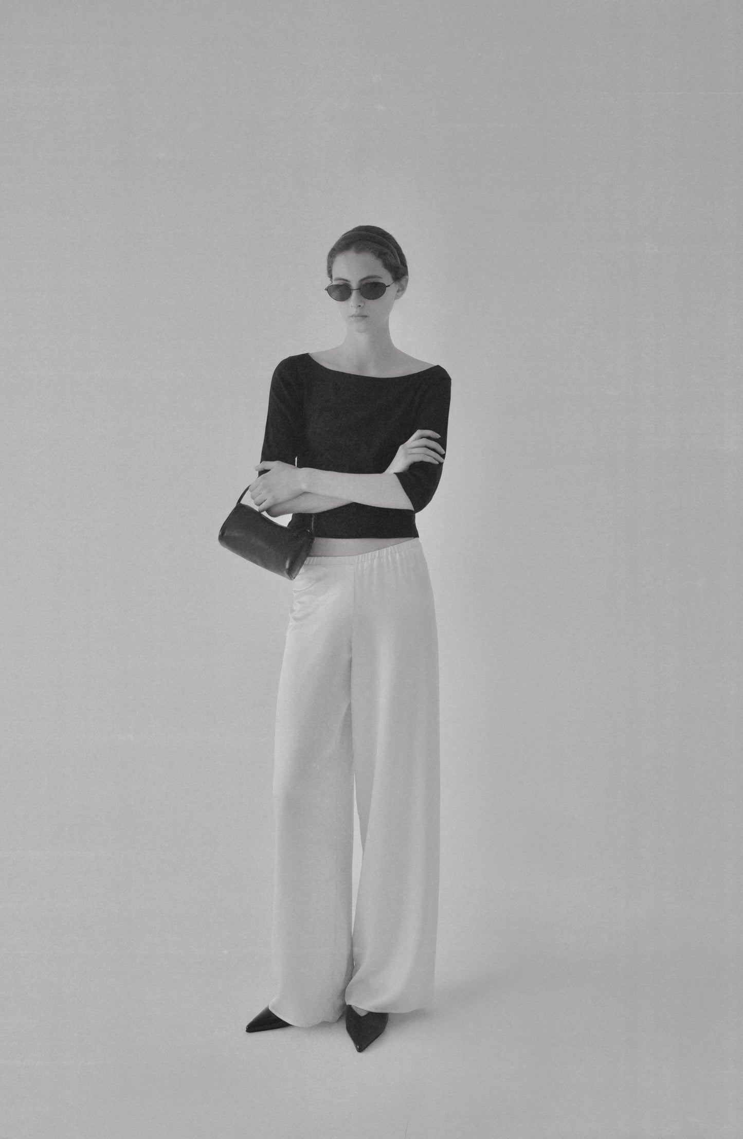 minimal boat neck tee