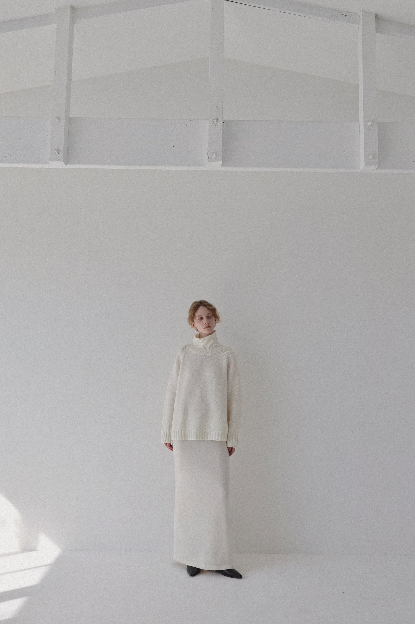 cashmere knit long skirt