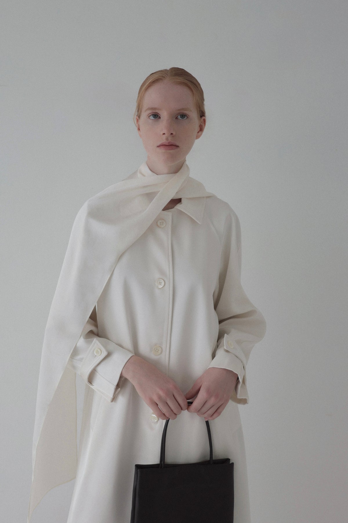 drapé satin scarf