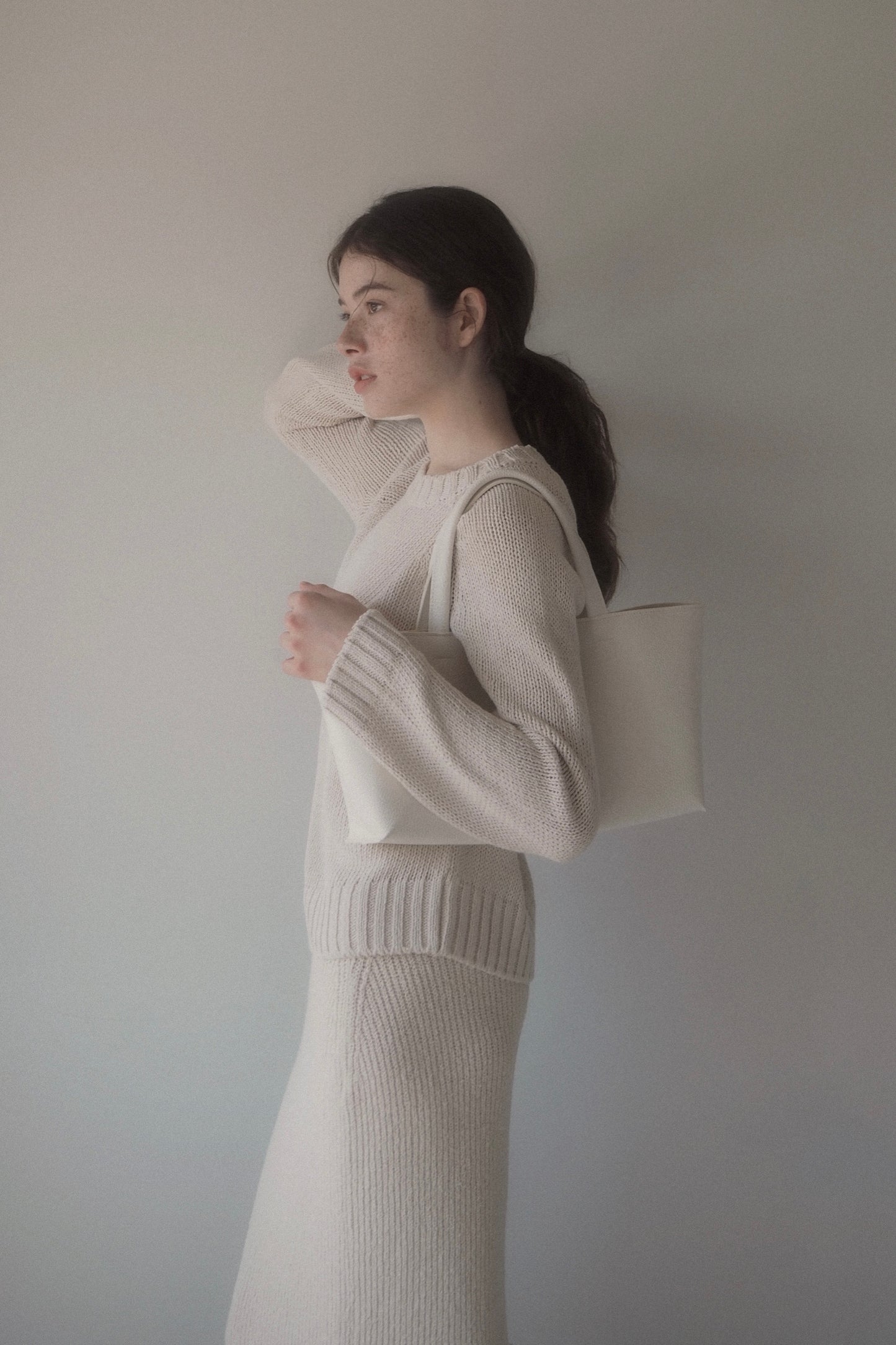 vegan leather oblong bag