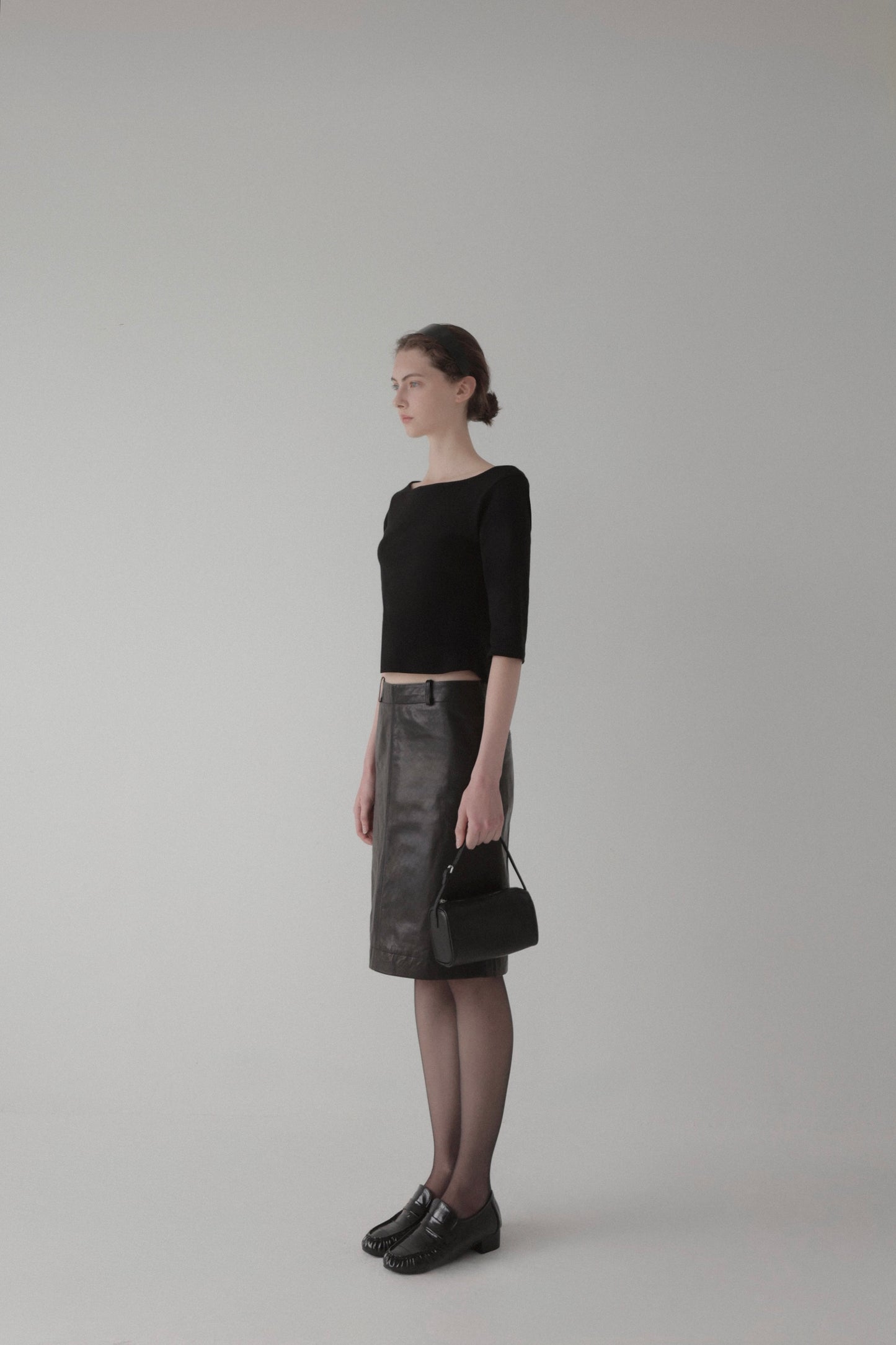 courbe leather bag