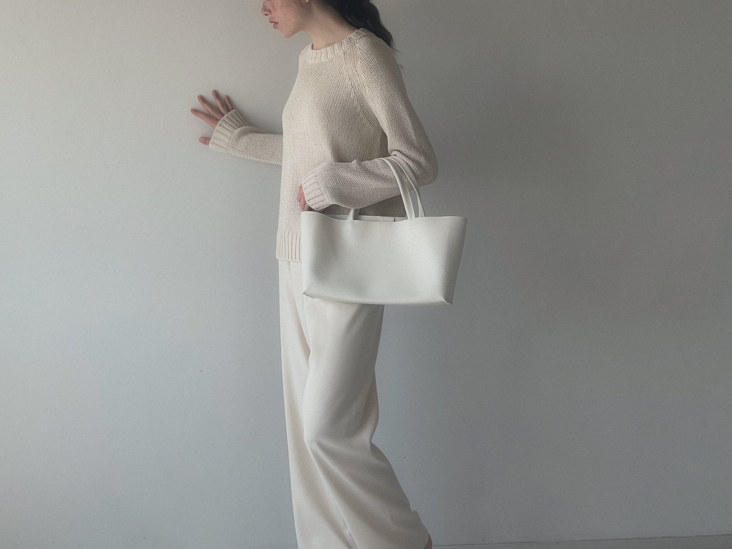 vegan leather oblong bag