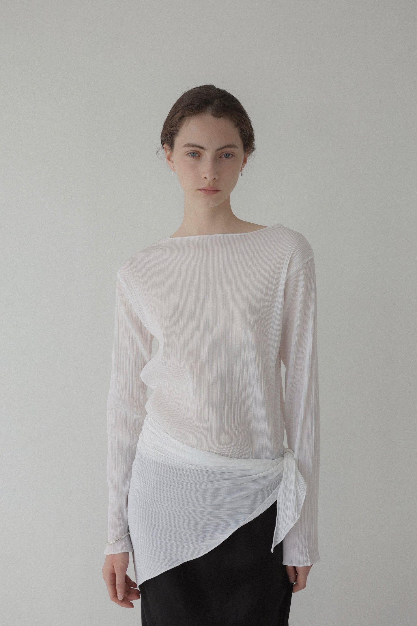 scarf pleats tops
