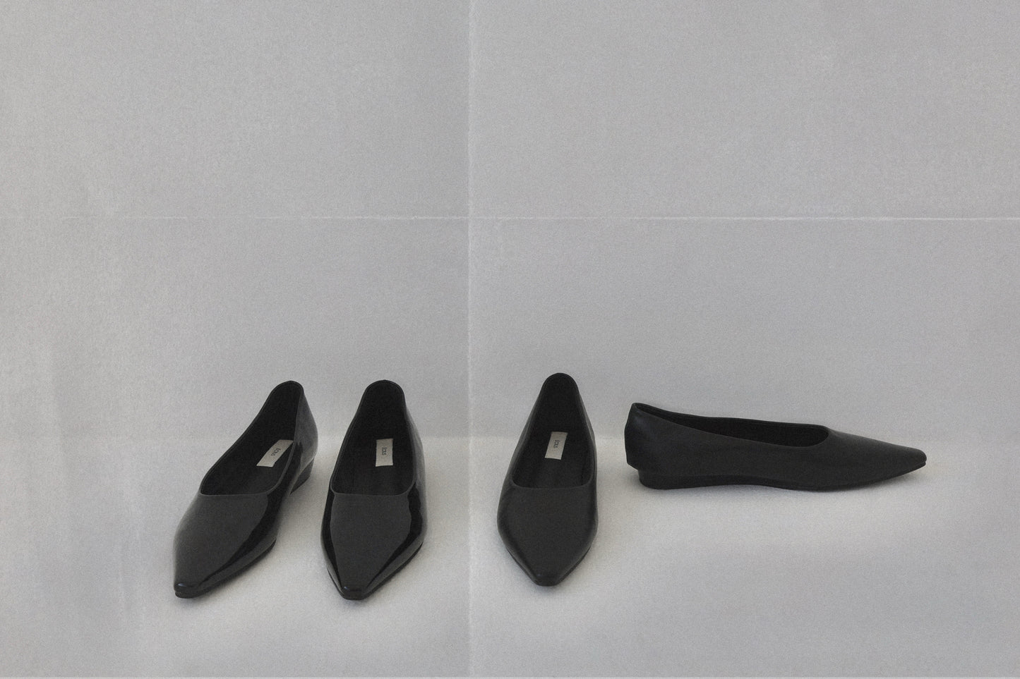 pointed toe flat ( enamel )